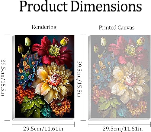 Miniatura 2 de JATOK Moon Dolphine - Kits de pintura de diamantes grandes para adultos (27.6 x 15.7 pulgadas) DIY 5D Broca redonda completa de diamantes de