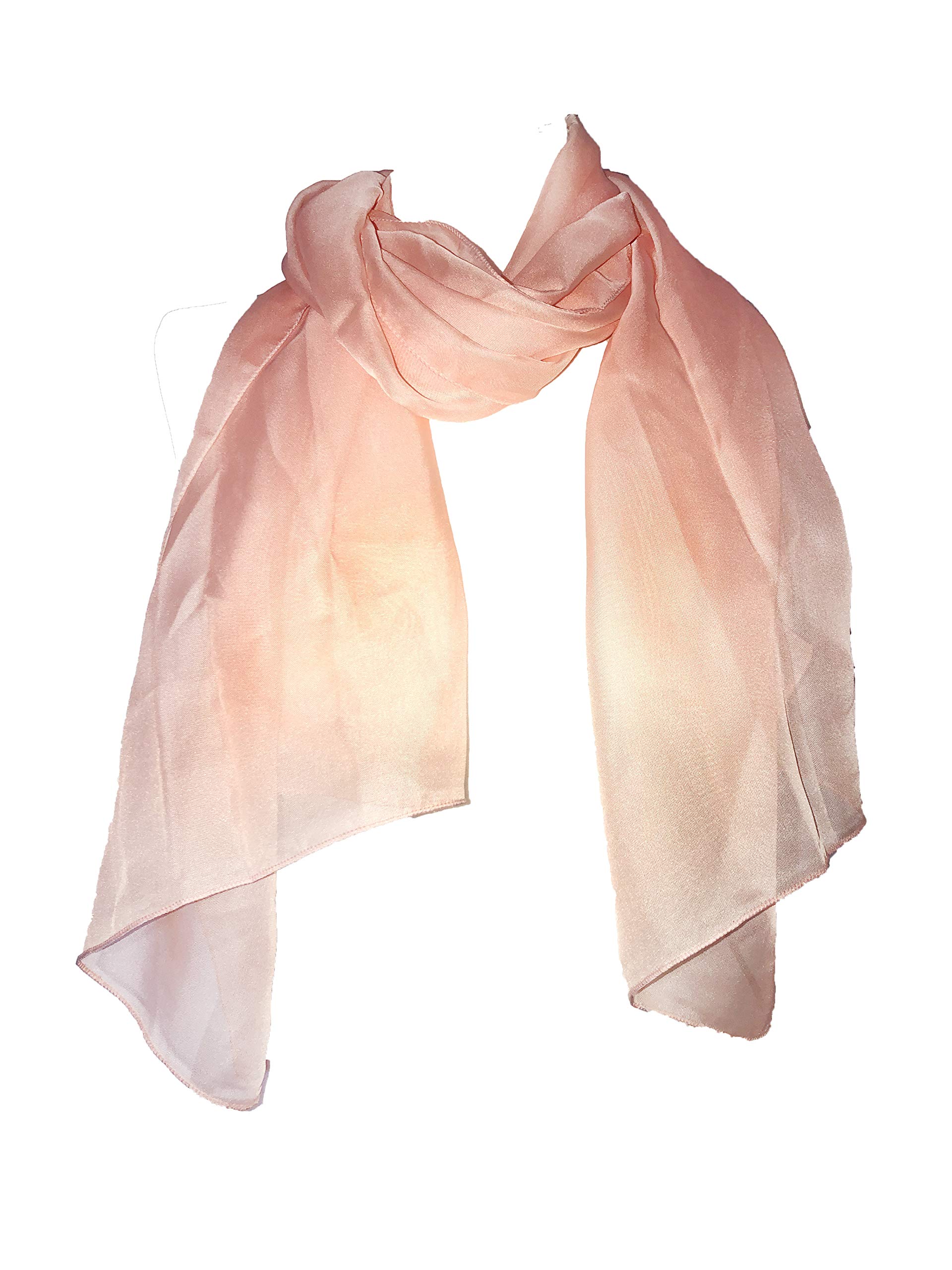 Pamper Yourself Now Plain Peach Chiffon Style Scarf Thin Pretty Scarf Great for Any Outfit Lovely Gift
