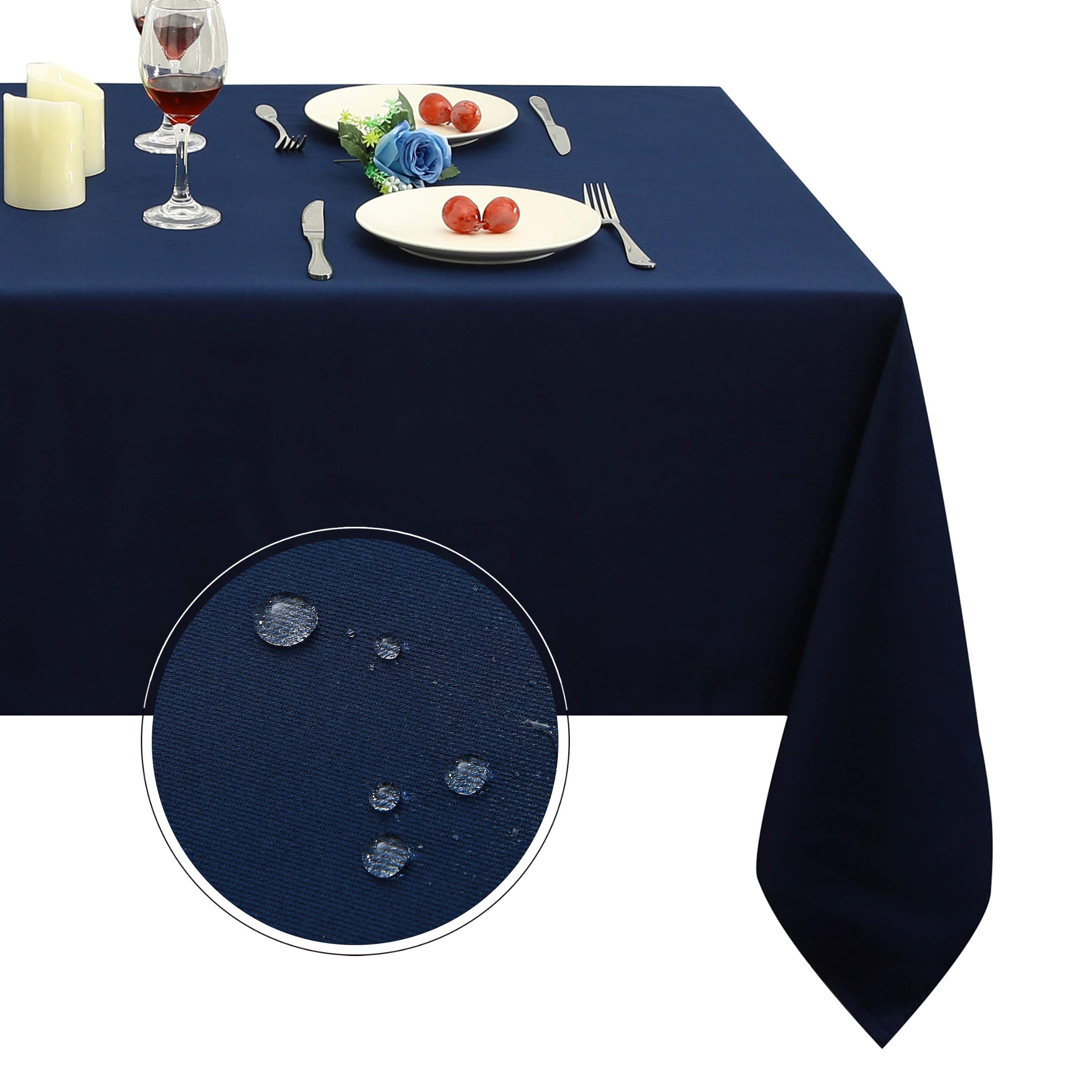 Obstal Rectangle Table Cloth, Oil-Proof Spill-Proof and Water Resistance Microfiber Tablecloth, Decorative Fabric Table Co...