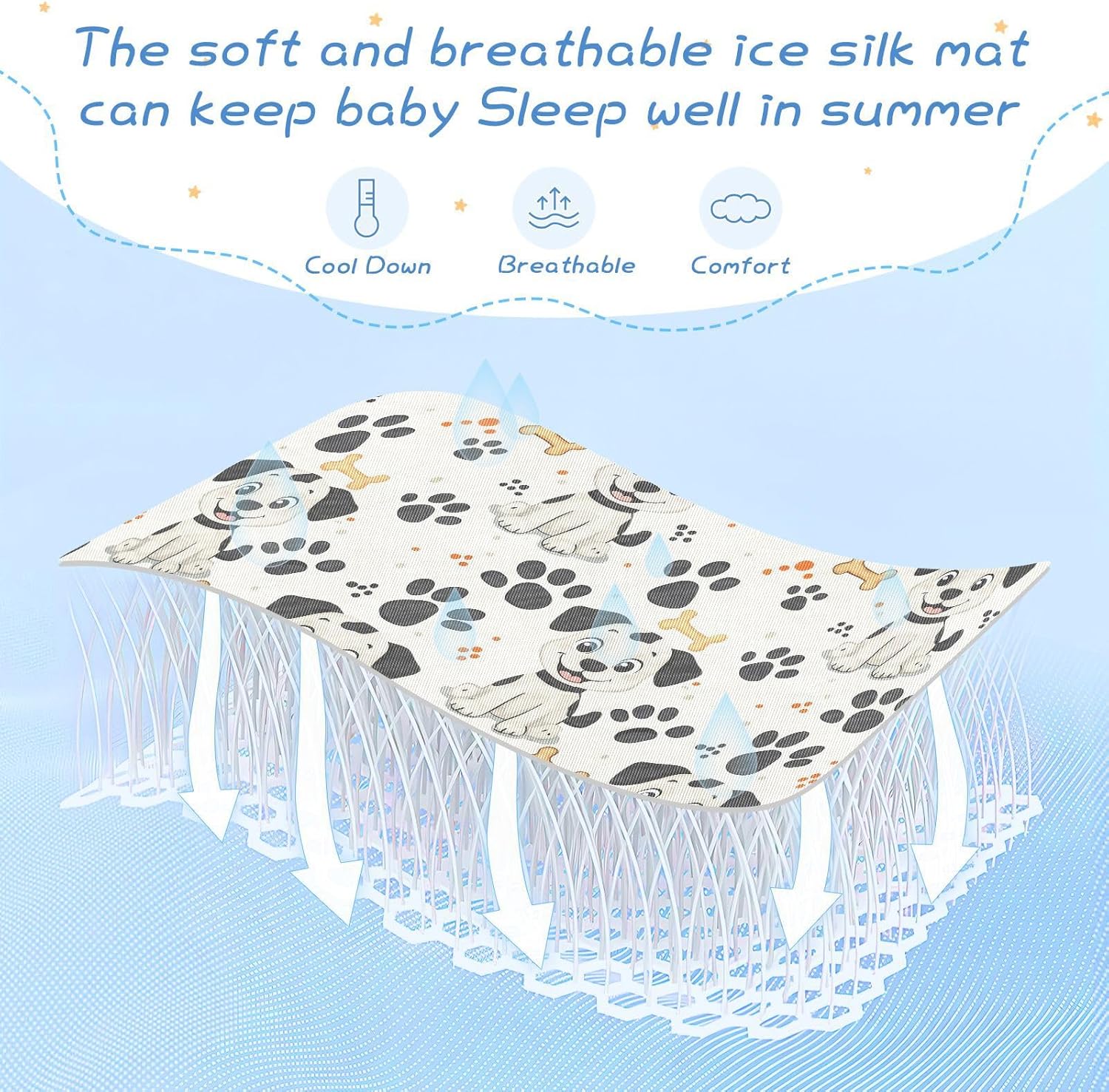 Cooling Baby Mattress Protector Crib 28" x 52" Washable Bed Pads for Baby&Toddler