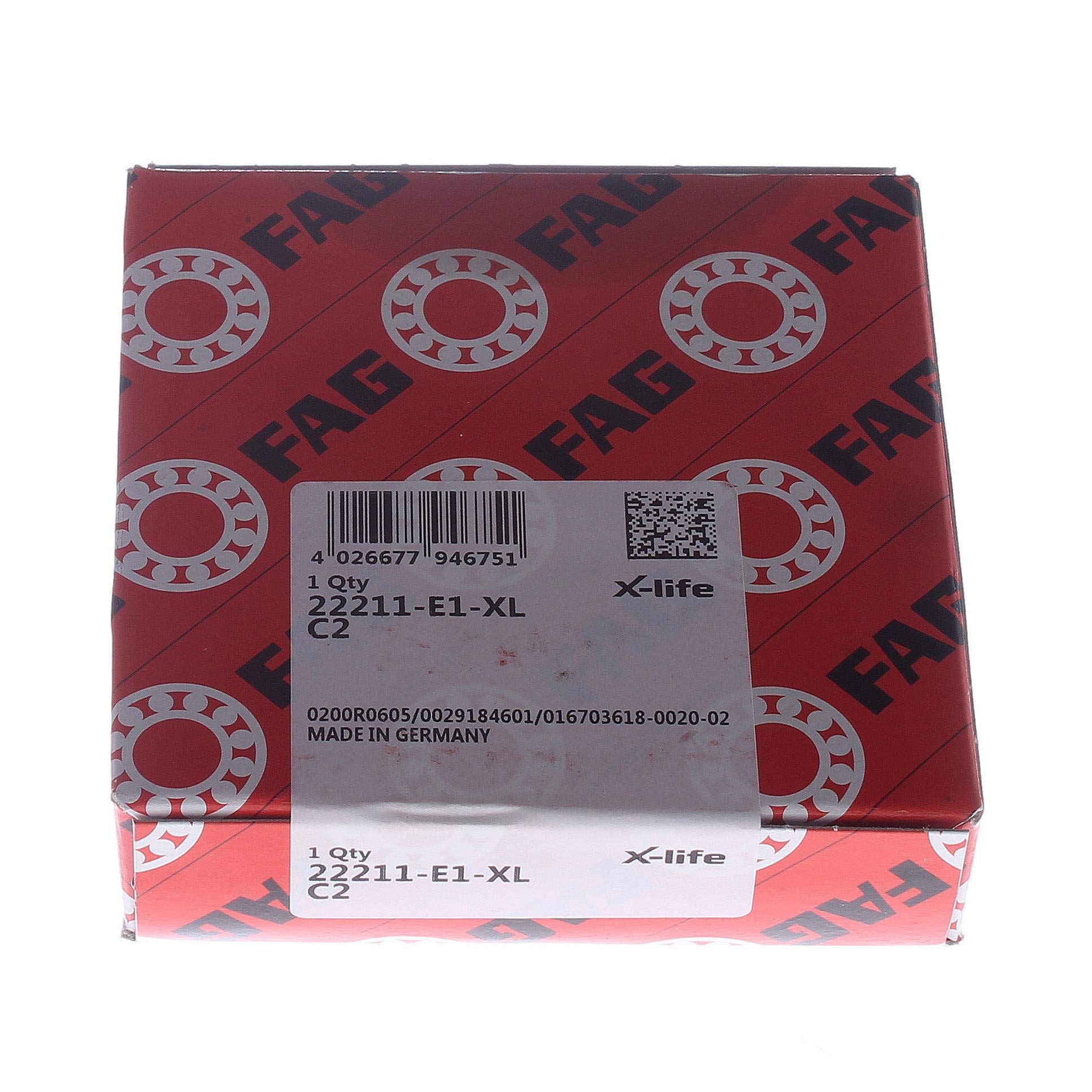 22211-E1-XL-C2 FAG Cuscinetto Rullo sferico 55x100x25mm