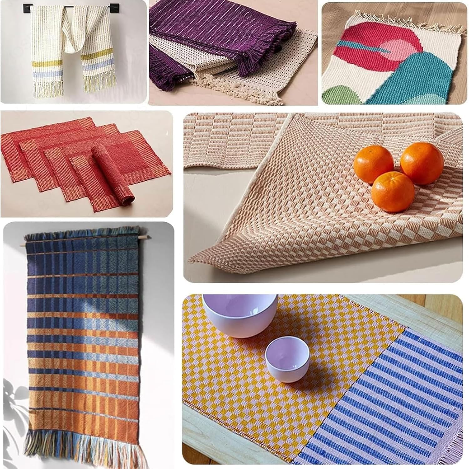Kit De Telar De Madera Para Múltiples Manualidades, Juego De Telar Doméstico, Telar En Miniatura Tejido a Mano Con Peine Y Bobina, Densidad De Tejido Ajustable Para Niños, Adultos Y Principiantes