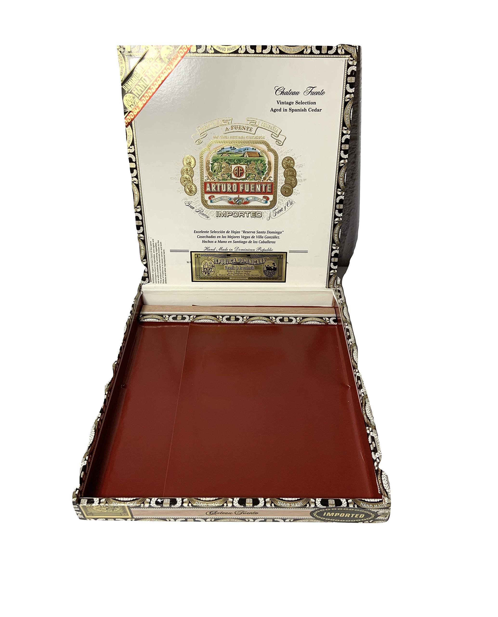 cigar humidors حالة Arturo Fuente Premium Wood Cigar Box Case for Crafts أو القيثارات أو التخزين (Magnum R Vitola) humidor (Size : Chateau Fuente Maduro)