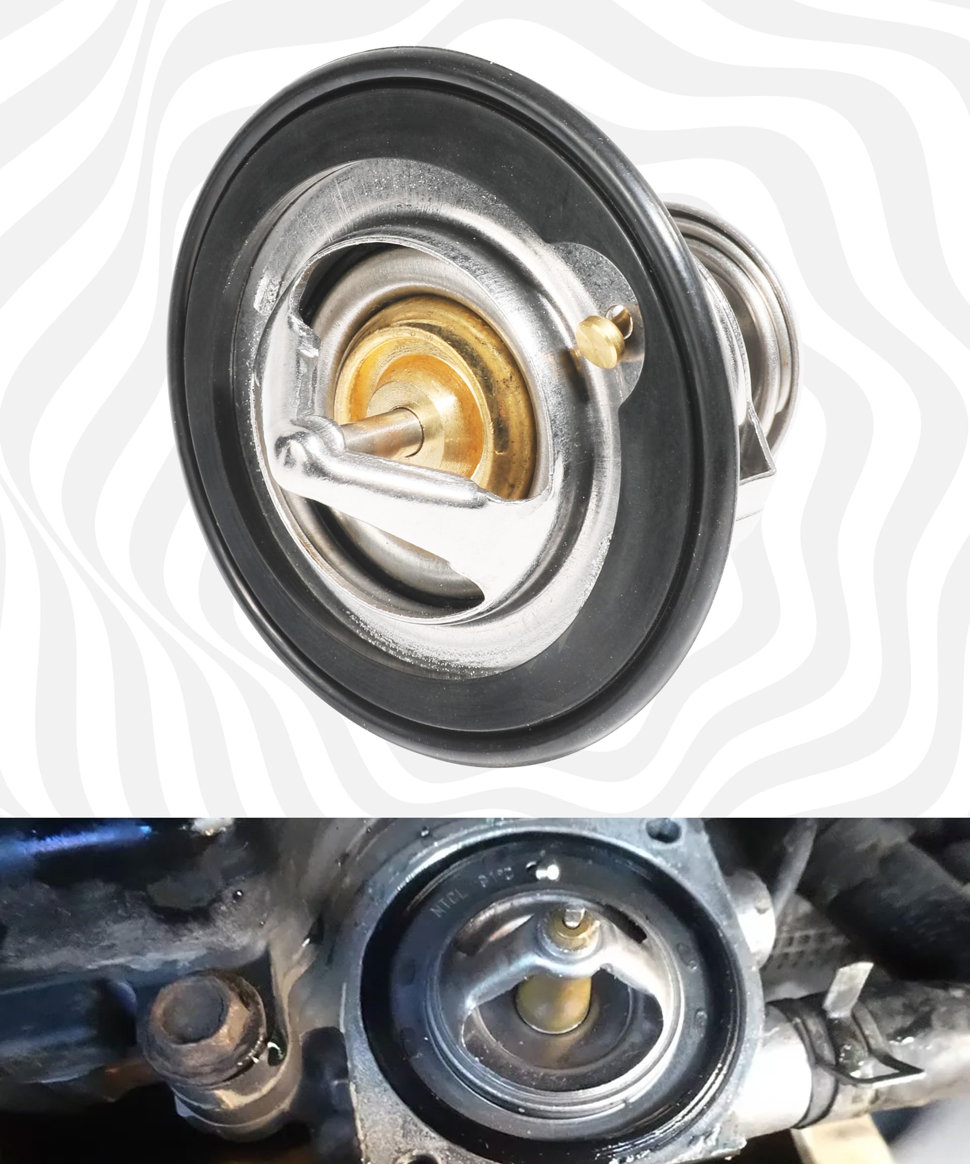 RACOONA Car Thermostat,Engine Thermostat,Car Accessories Engine
