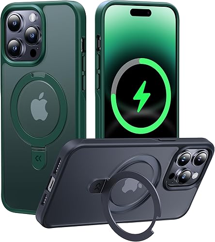 CASEKOO Funda para iPhone 12 Pro Max con soporte magnético invisible protección militar contra caídas compatible con MagSafe Fundas delgadas