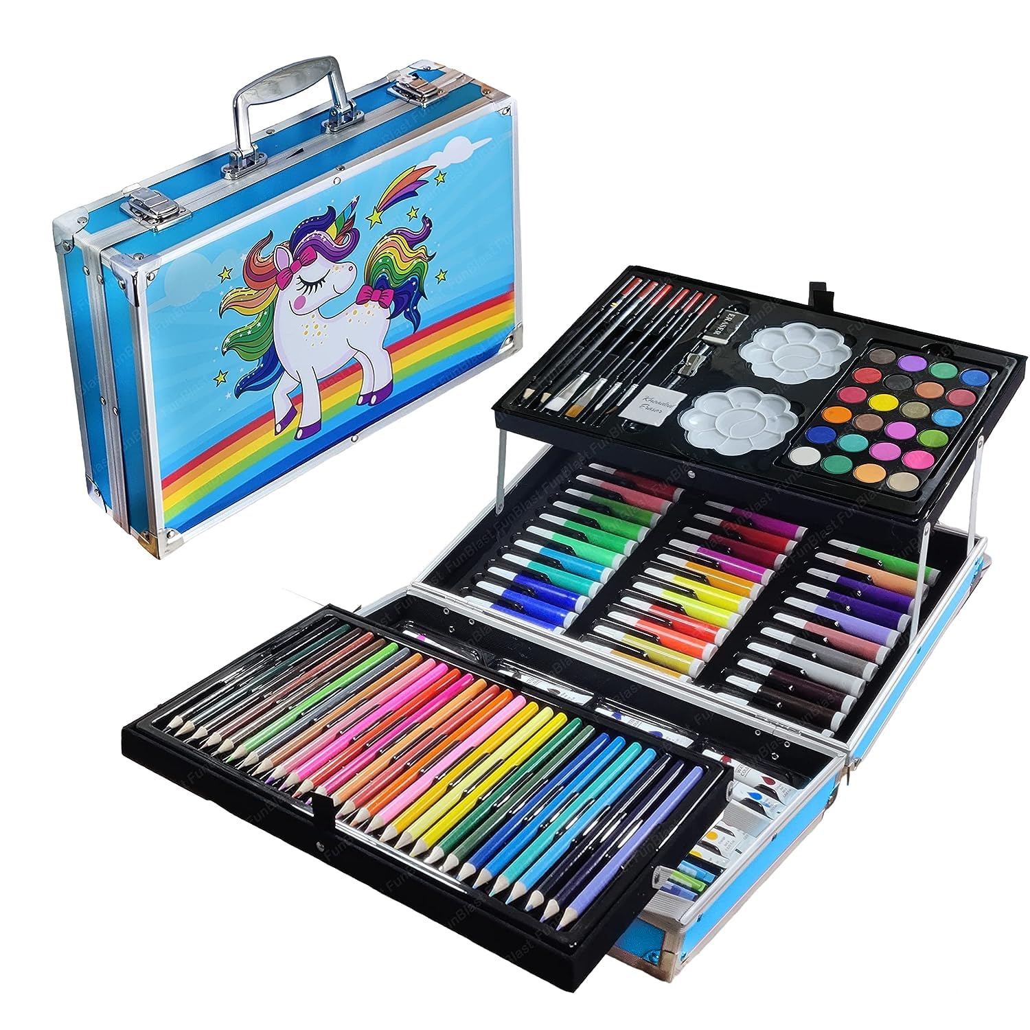 Buy Shuban Deluxe Art Set Box & Drawing Kit with Crayons, Oil Pastels
