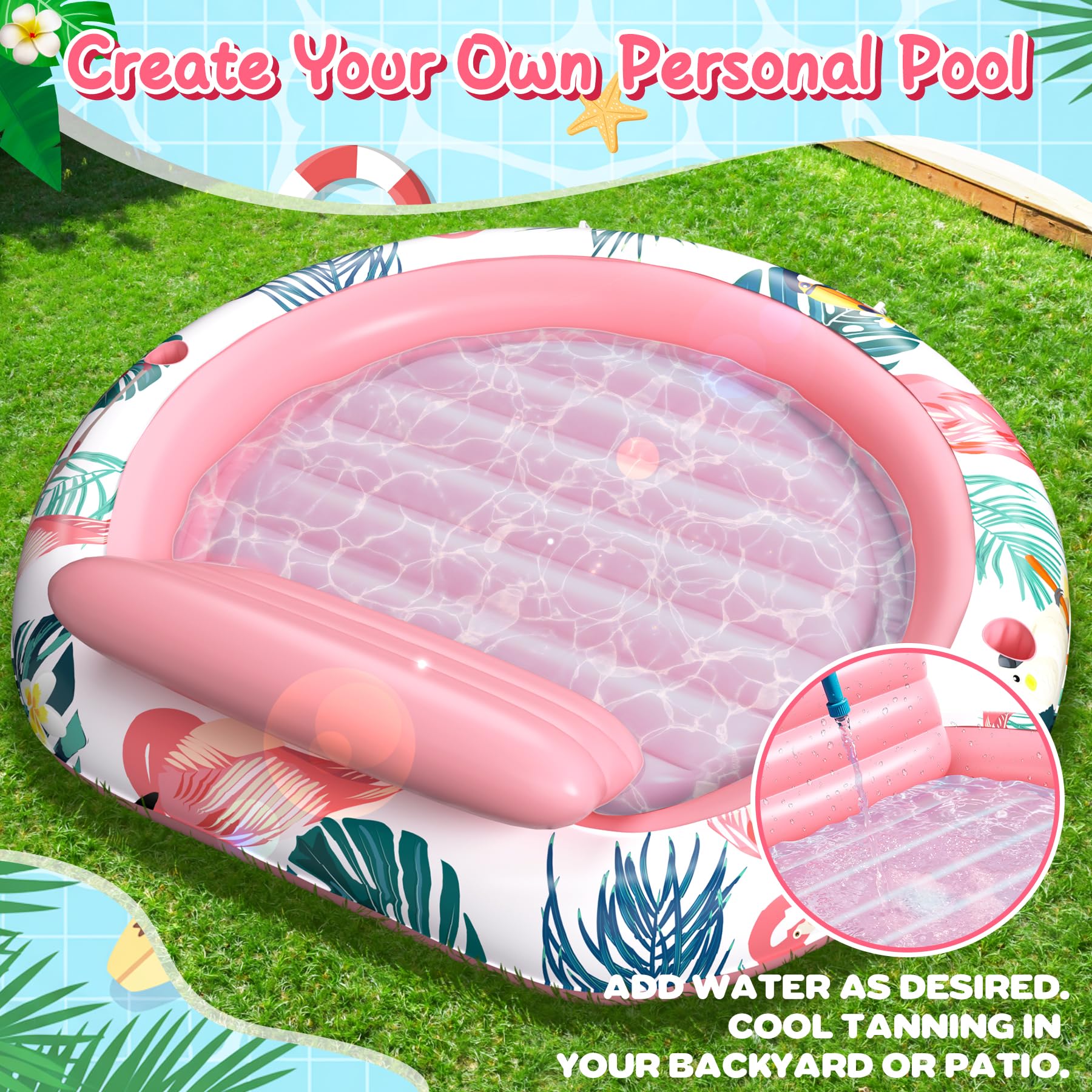 Colchoneta Piscina - Hinchables para Piscina - Flotadores Piscina - Colchonetas Inflables Piscina Adultos - Colchoneta Playa - Colchon Hinchables Inflables Adecuada para Piscina de Playa