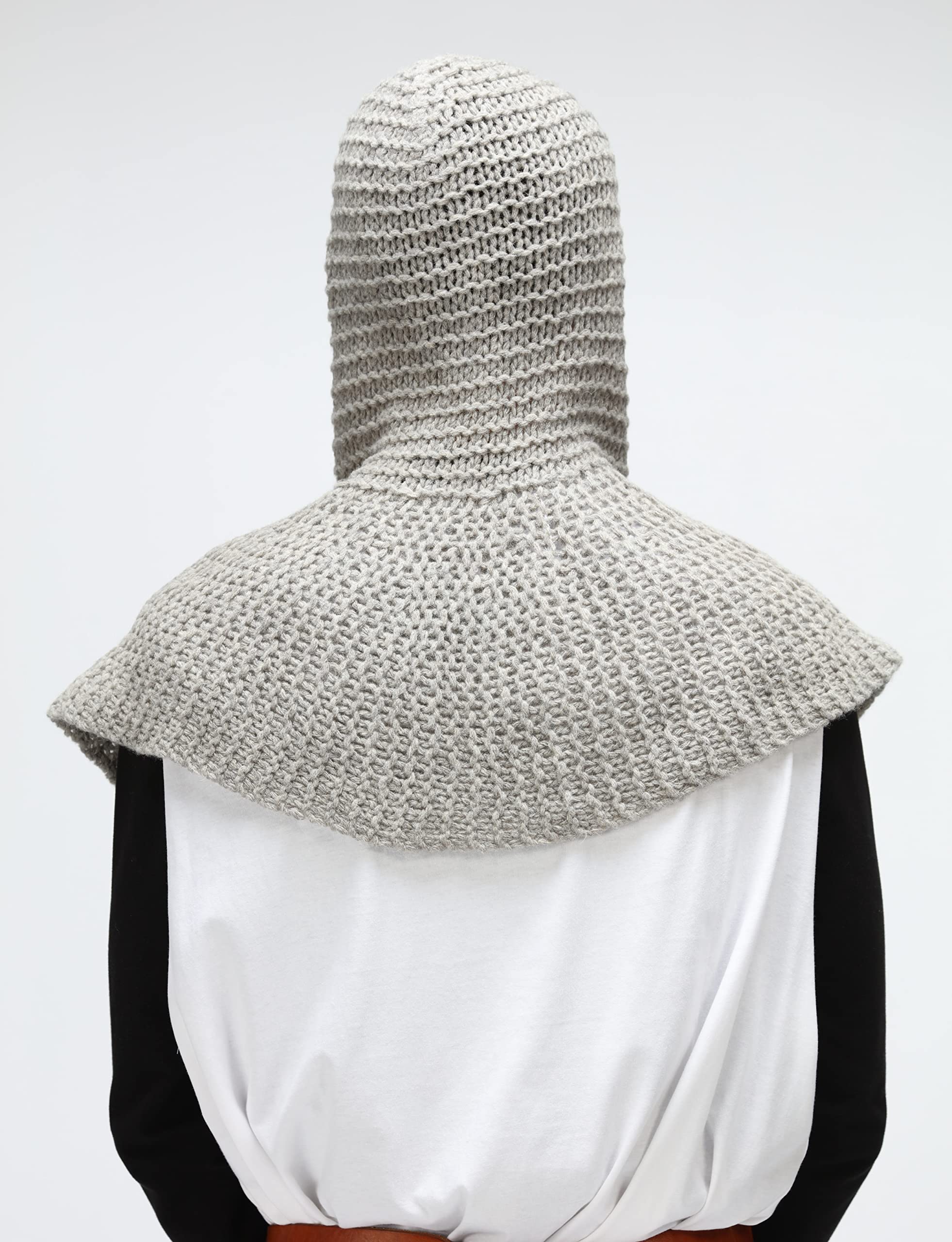 SIC HOODS Knights Chainmail Hood Helmet Coif Cosplay Costume Larp Armor Reenactment Role Play, Grey - Image 3