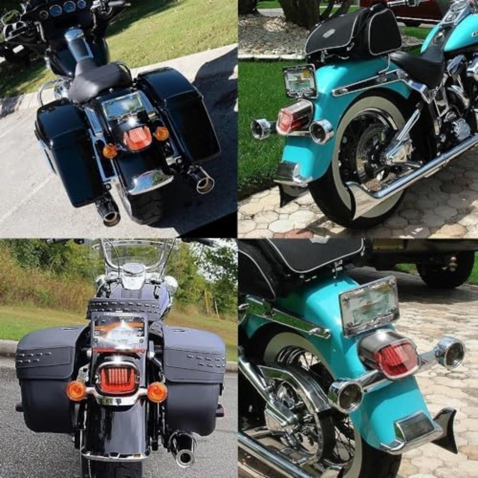 Światło tylne motocykla migające światło drl, obracające się, dla działającego hamulca Street Bob Fxdb Road Glide Tylne światło hamowania do roweru (Color 2) Tylne światło (Color 2)