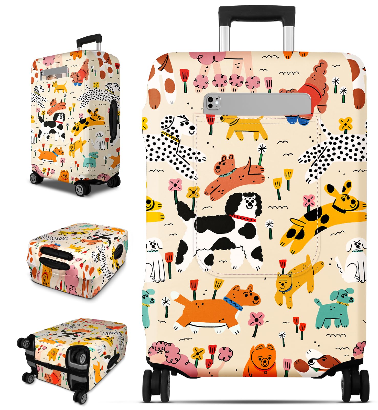 Slohif Luggage Cover for Suitcase Tsa Approved Protector - Luggage Sleeve Large Suit Case Cover Travel Stretch Baggage Case Protective Washable Fit 18