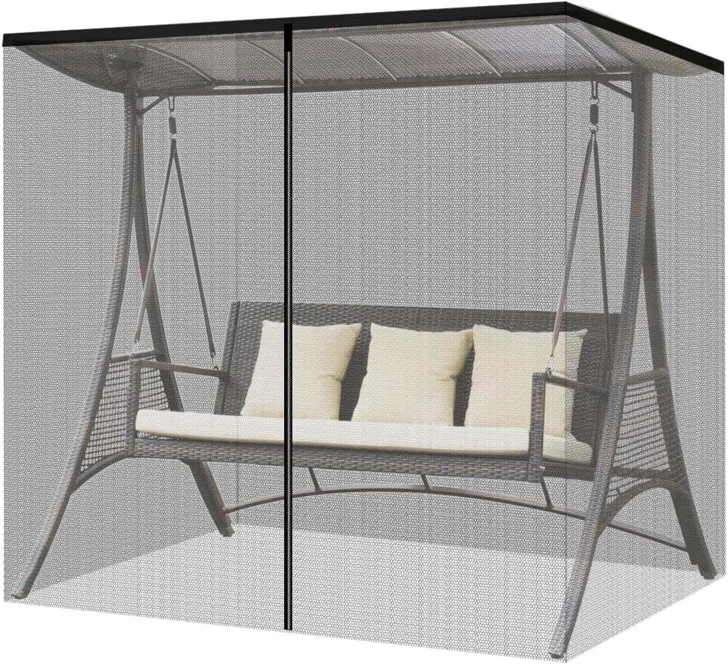 Patio Mosquitoes Netting, Zipper-Enabled Swing Chair Mesh Net, Net Gazebo, Gazebo Replacement Netting, Mesh Screen for Patio Garden Canopy Tent