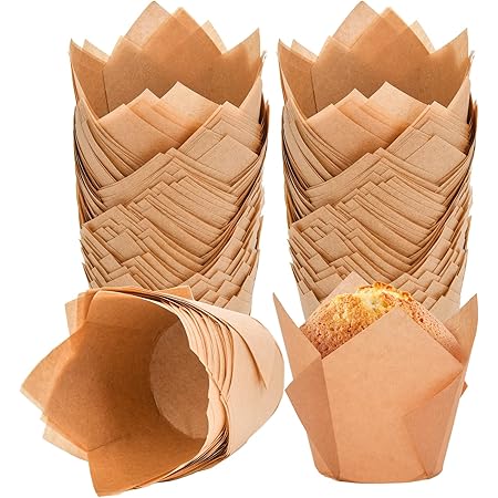 Muffin Liners Jumbo Size Jumbo Tulip Baking Cups 130-Pack