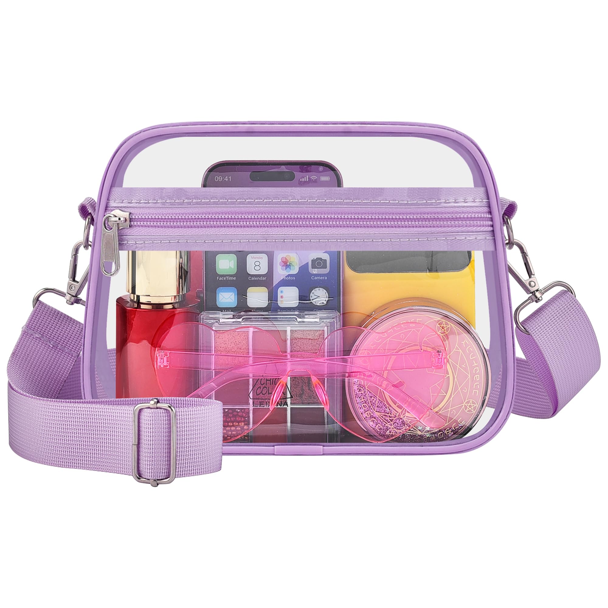 Oraben Clear Bag for Stadium Events Clear Purse Stadium Bag Satchel Handbags for Sports Events Concerts Festivals