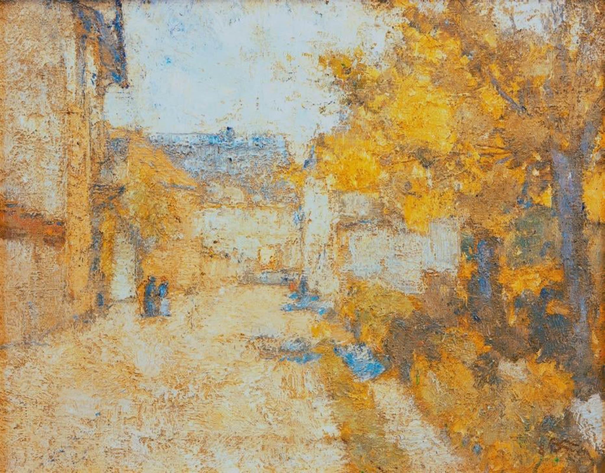 Artxlxxbn No Frame Famous Painting Art Wall Decor Abstract Art Picture Street In Weimar By Christian Rohlfs Animal Pictures For Home Decor 60X90cm