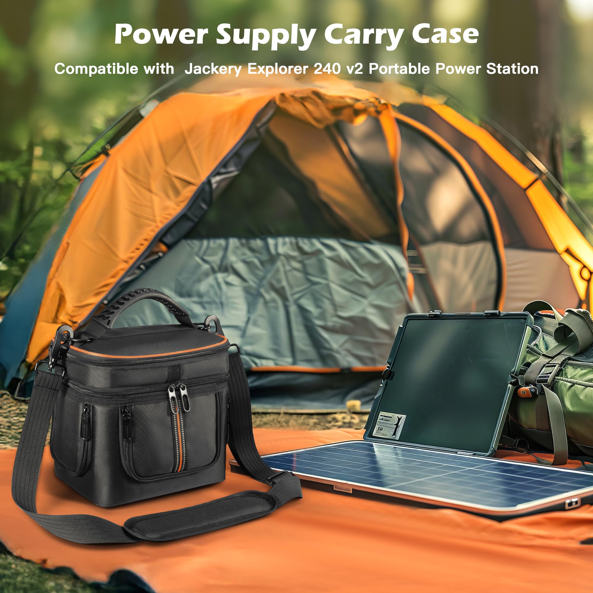 Borsa portatile per centrali elettriche Jackery Explorer 240 v2 256Wh LiFePO, custodia da viaggio per generatore solare