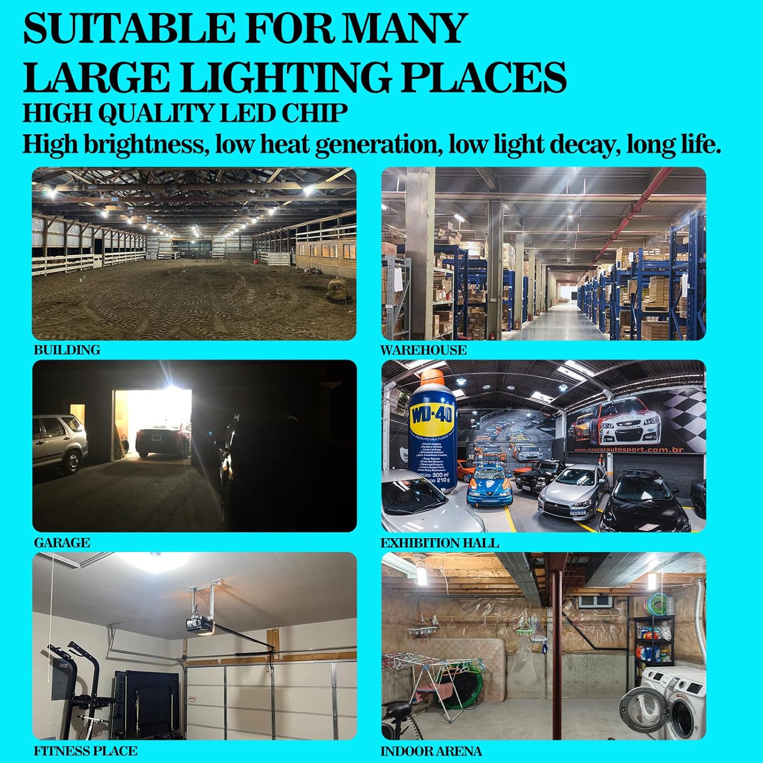 NS 100W LED Corn Bulbs, 1000W Equivalent, 15,000lm 5000K Daylight, E26/E39 Base, Non-Dimmable, 23-Year Lifetime, Metal Halide/HID/CFL Replacement for Warehouse, Garage, High Bay, Workshop – 1 Set