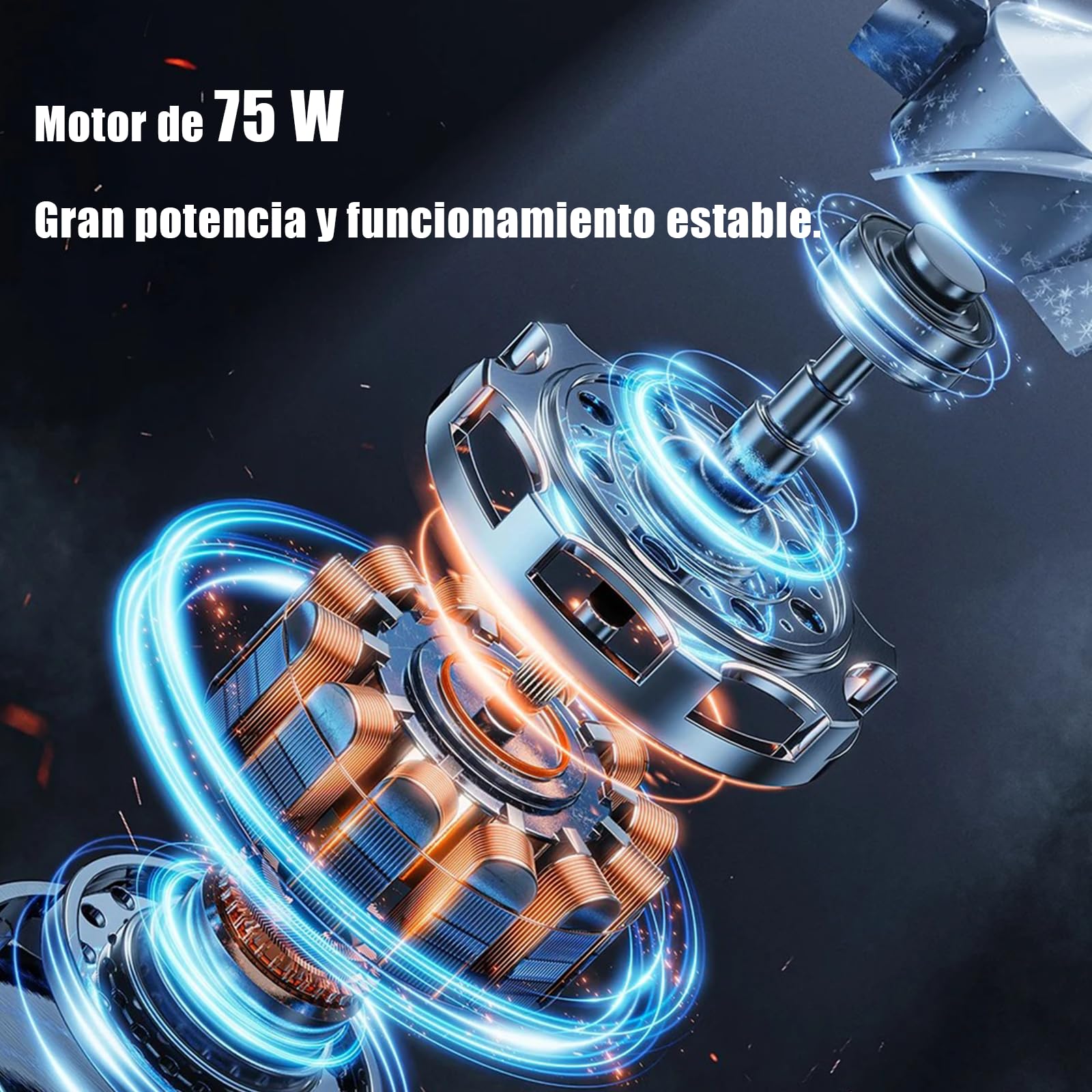 Ventilador de Pie Potente 75W, Aspas de 45 cm (18"), 3 Velocidades Ajustables, Silencioso, Oscilante, Altura Regulable, Base Reforzada, Adecuado para Hogar, Oficina y Almacén, Negro