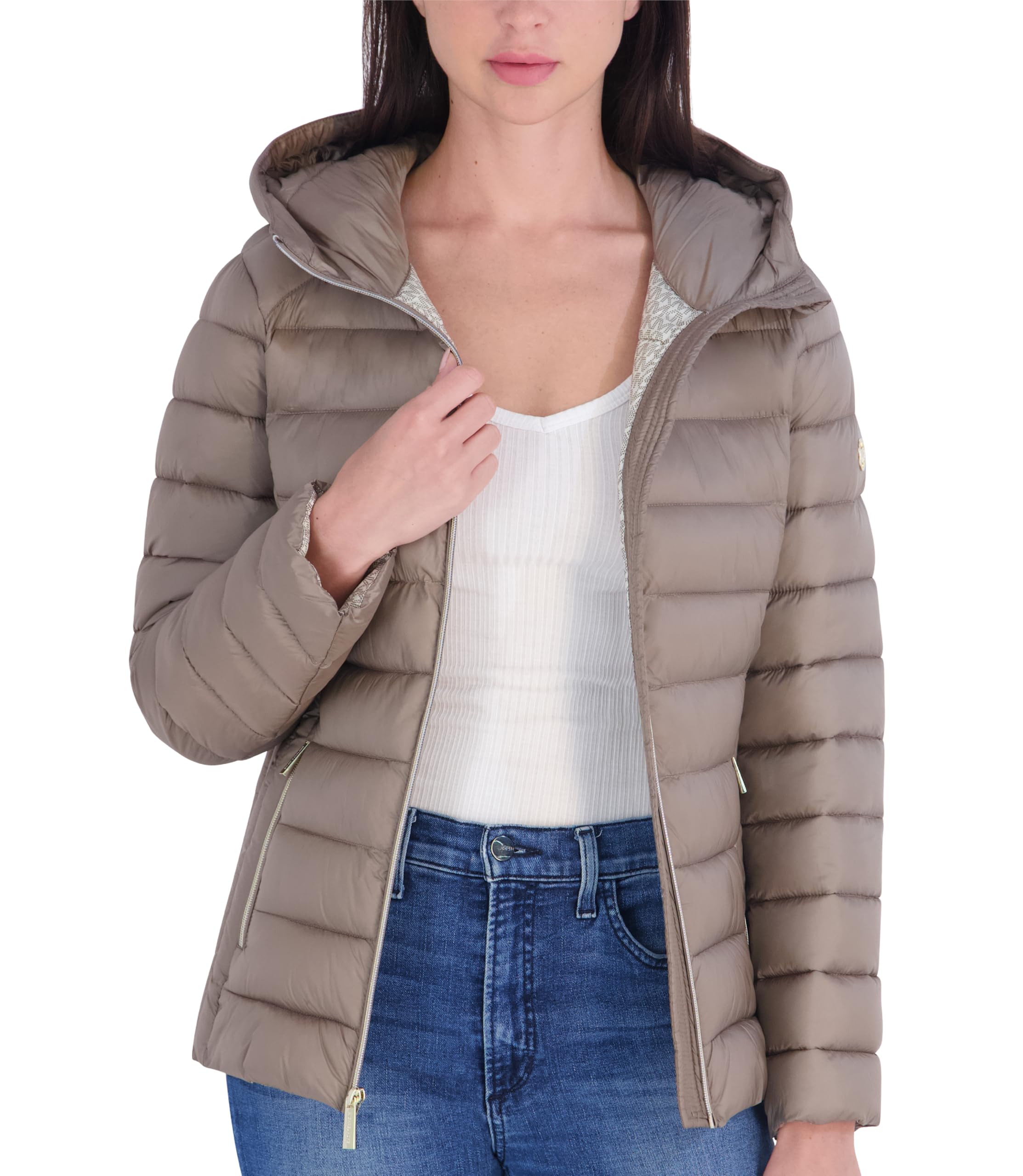 Michael Kors Packable Puffer Jacket, Lightweight Down Alternative Cappotto alternativo in piuma Donna