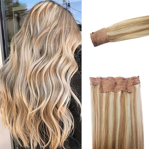 Halos Hair Extensions Real Human Hair 16inch 80g Balayage
