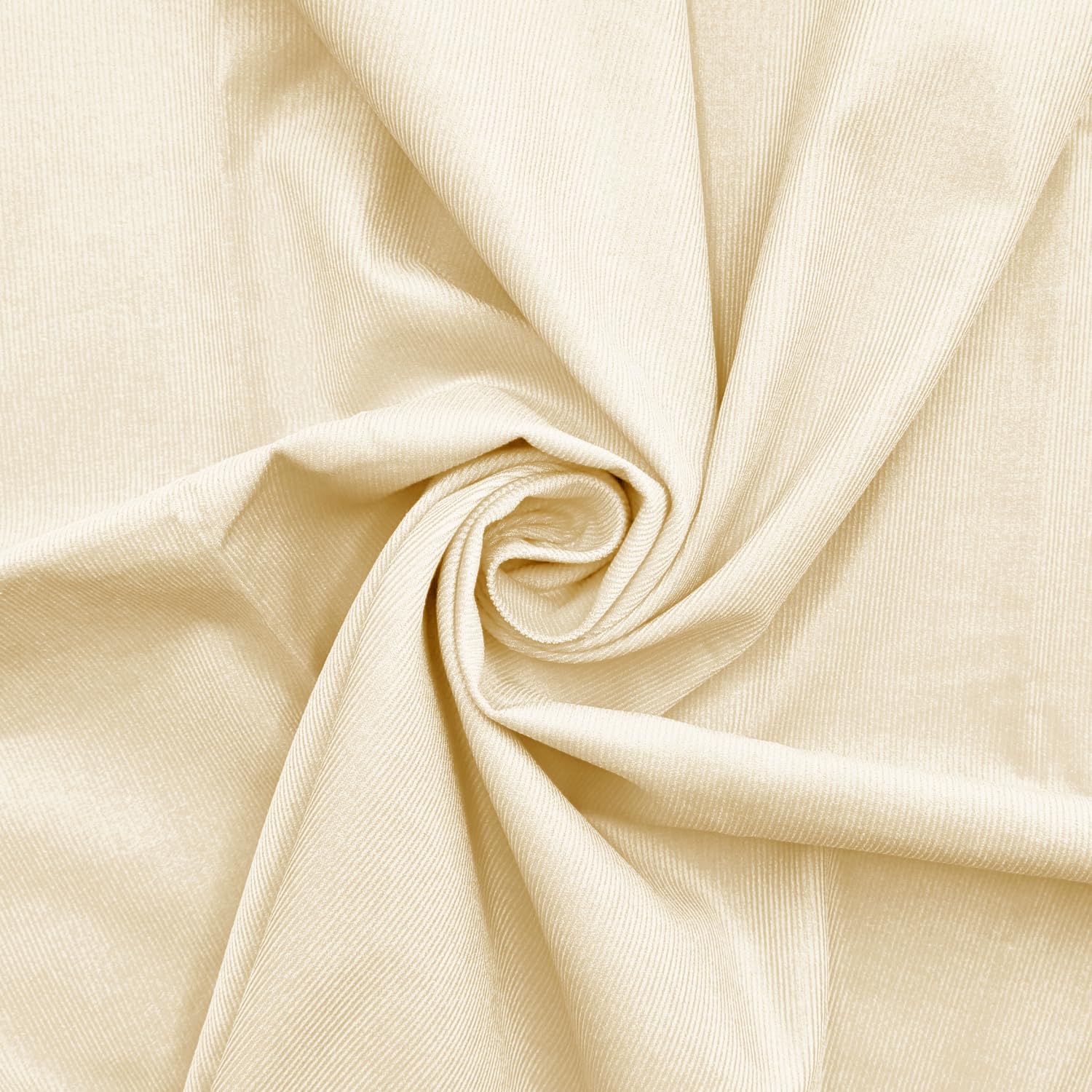100% Cotton Needlecord Corduroy Fabric 21 Wale 145cm Wide - Dress Craft Material - CNC002 - Cream - ONE METRE