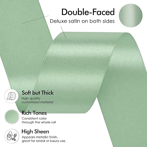 Vista 1053 de MEEDEE Orange Satin Ribbon - 1.5 inch Double Faced Satin Ribbon, 50 Yards - Neon Tangerine - For Christmas, Thanksgiving, Halloween, Weddings