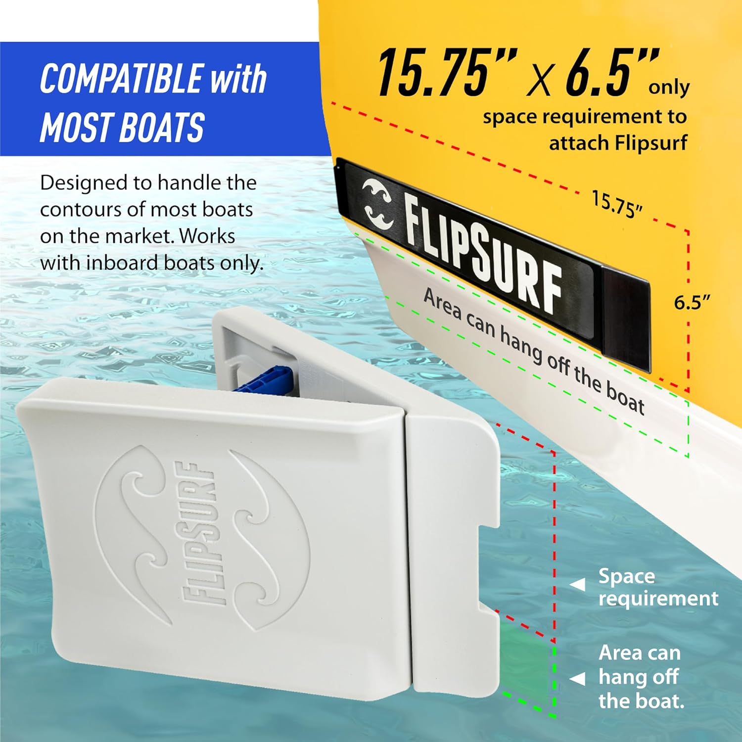 Wake Shaper for Wakesurfing - Easier Magnetic Attachment Let's You Switch Sides in Seconds | Adjustable Angle Wakeshaper, Floating Wakesurf Creator, Collapsible for Easy Storage