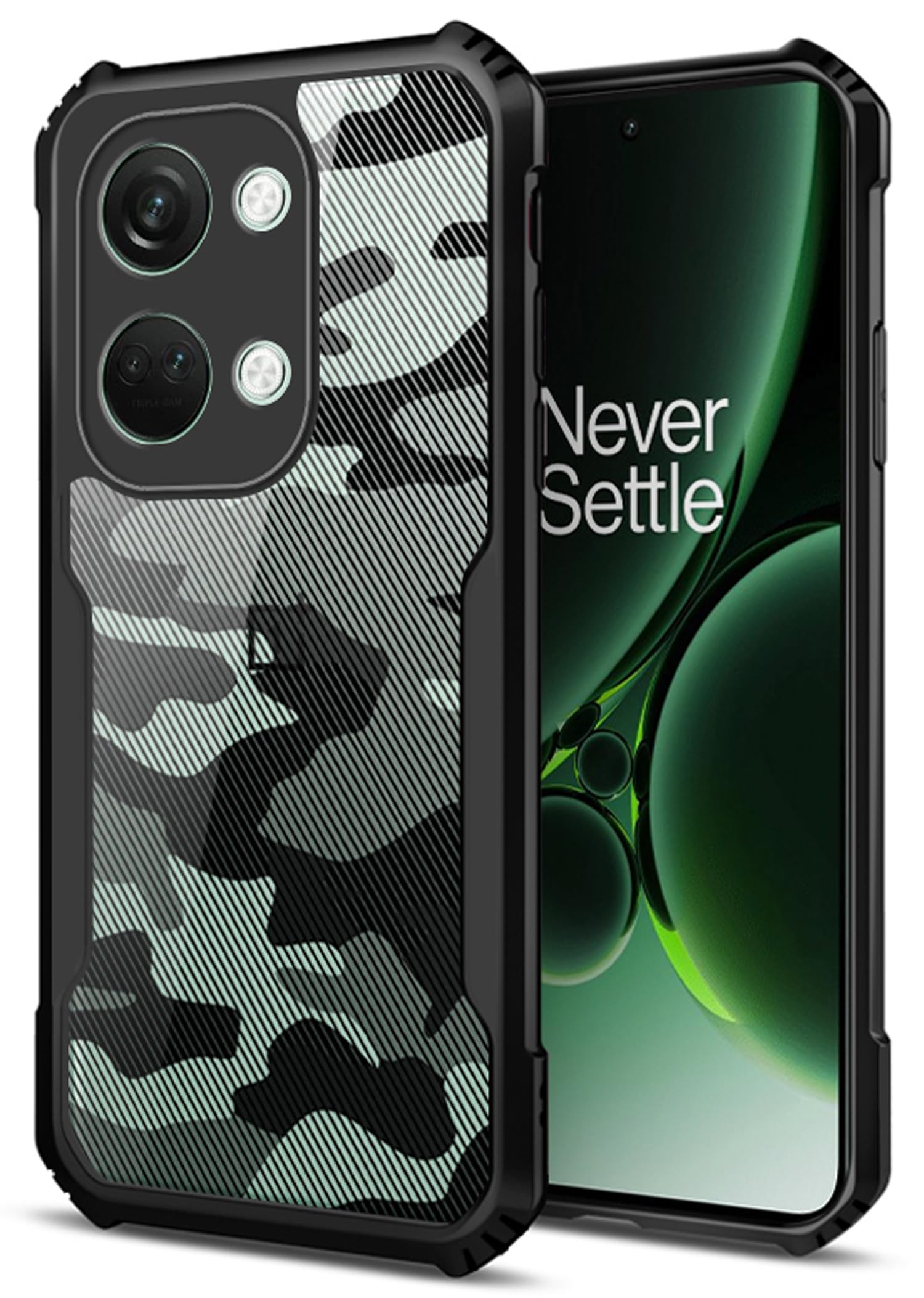 KAPA Beetle Camouflage Back Cover for OnePlus Nord 3 | [Military Grade Protection] Shock Proof Slim Hybrid Bumper Case (Black) (B0CNJQSHVV) Amazon Price History, Amazon Price Tracker