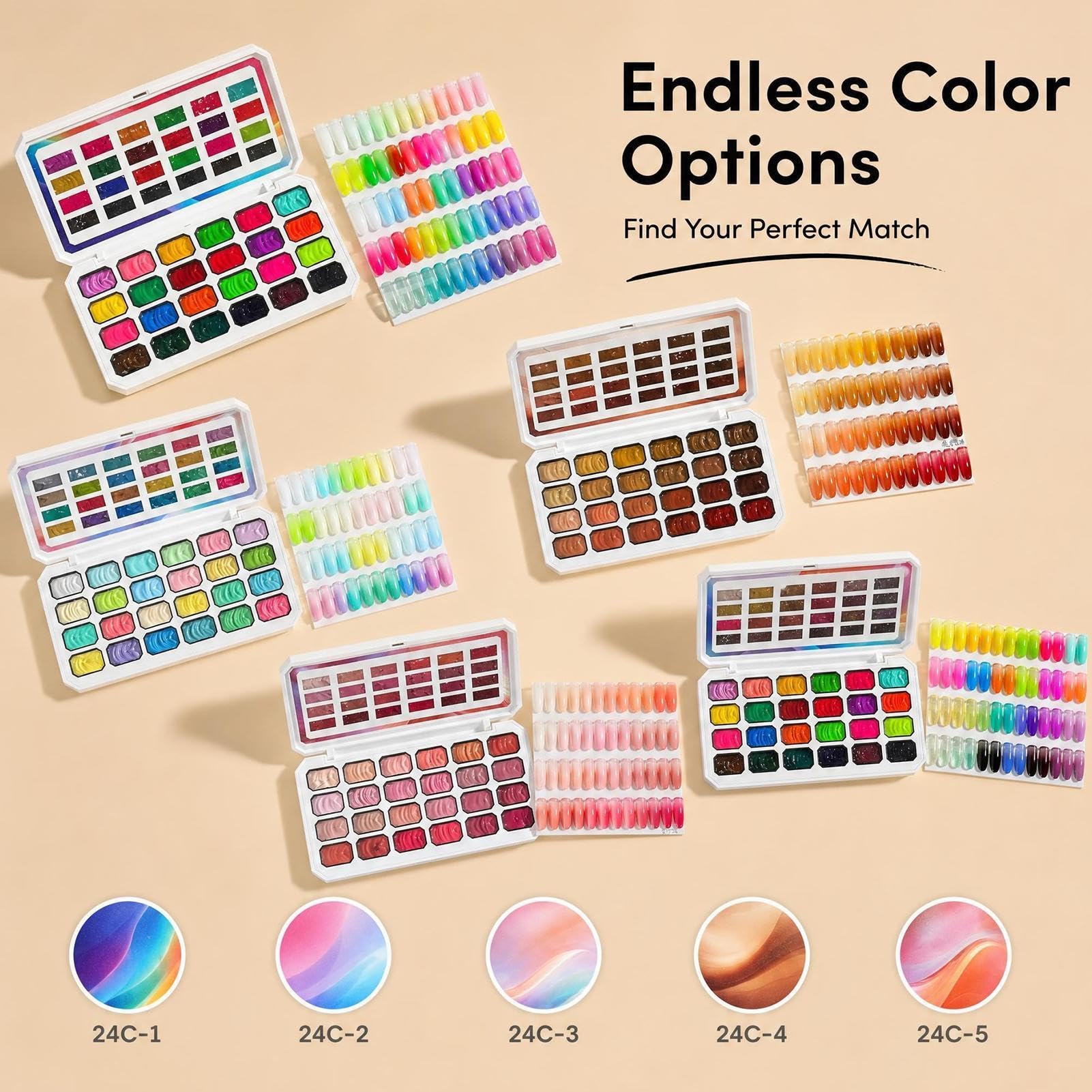 Vernis Gel pour Ongles 24 couleurs DIY pour les ongles avec couche de