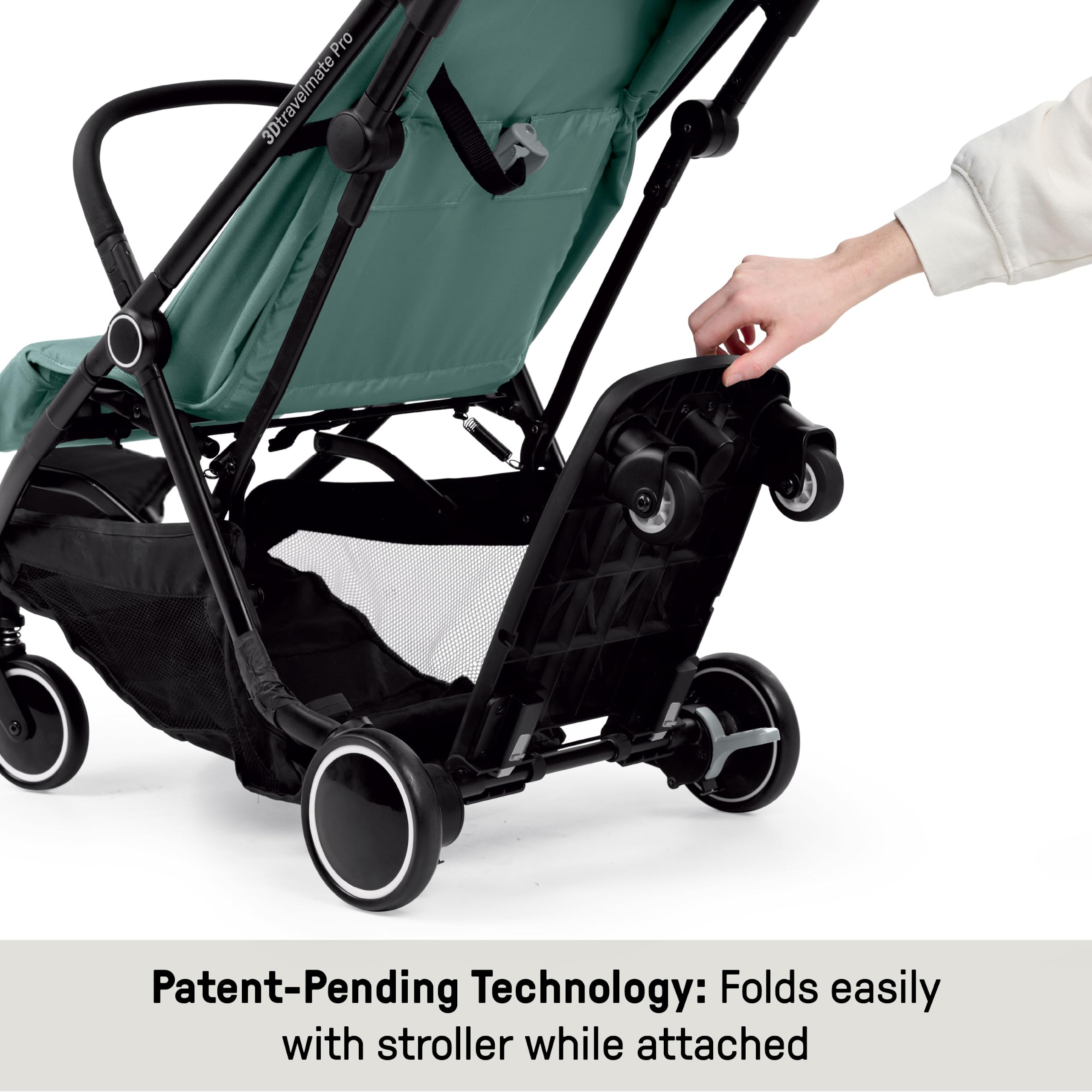 Ingenuity Marchepied pliable avec siège amovible, 2 en 1 pour enfants debout ou assis, pliable avec poussette, compatible avec poussette 3DSuite