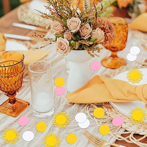 Miniatura 2 de 100 piezas de confeti de sol con la frase "You are my sunshine" (Confeti de sol You are My Sunshine),