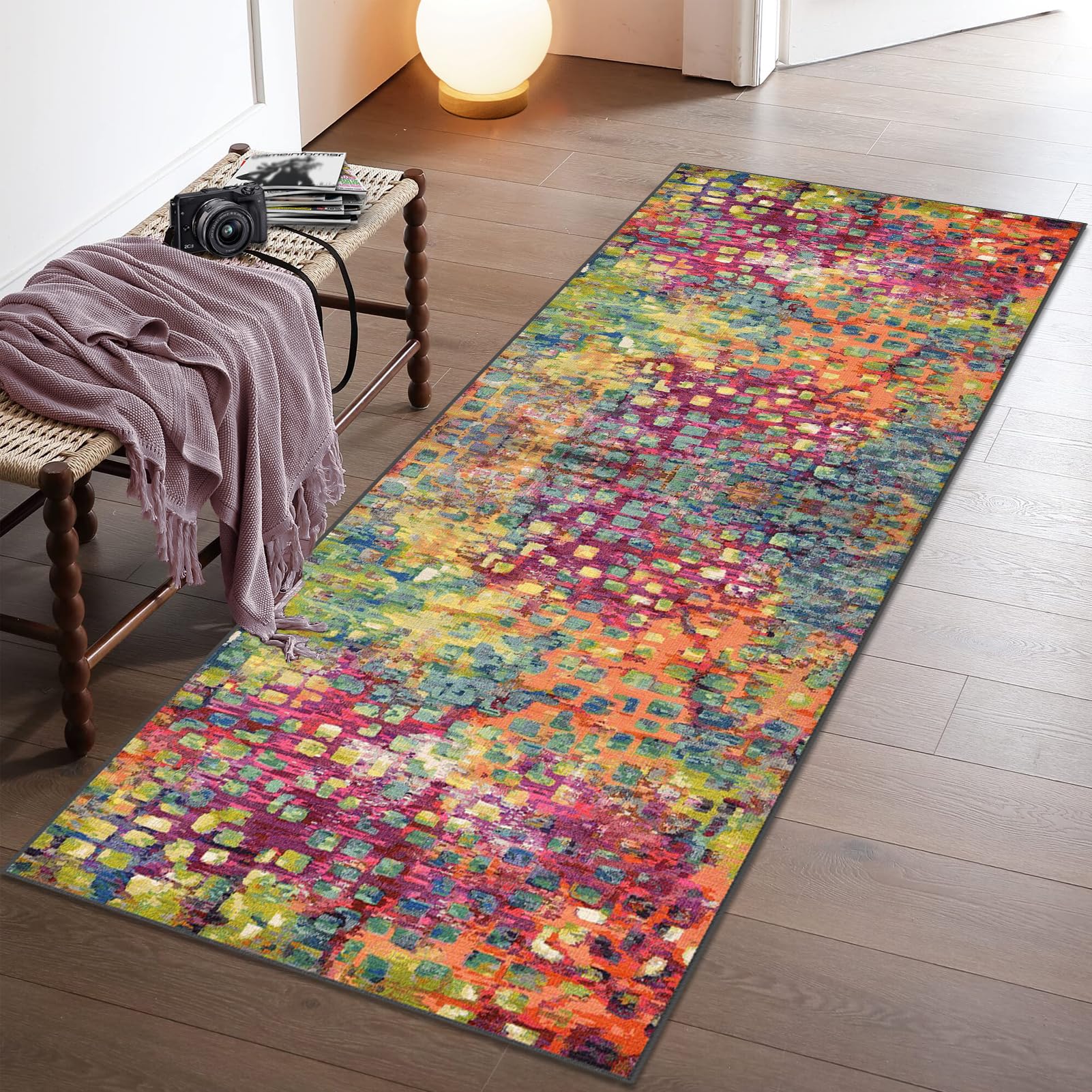 Long Hall Carpet Runners Entryway Kitchen Absorbent Area Rugs Non Slip Washable Hall Runner Carpet Entrance Runner Machine Washable for Kitchen Laundry Room Bedroom Kitchen Runners 60 x 150 cm