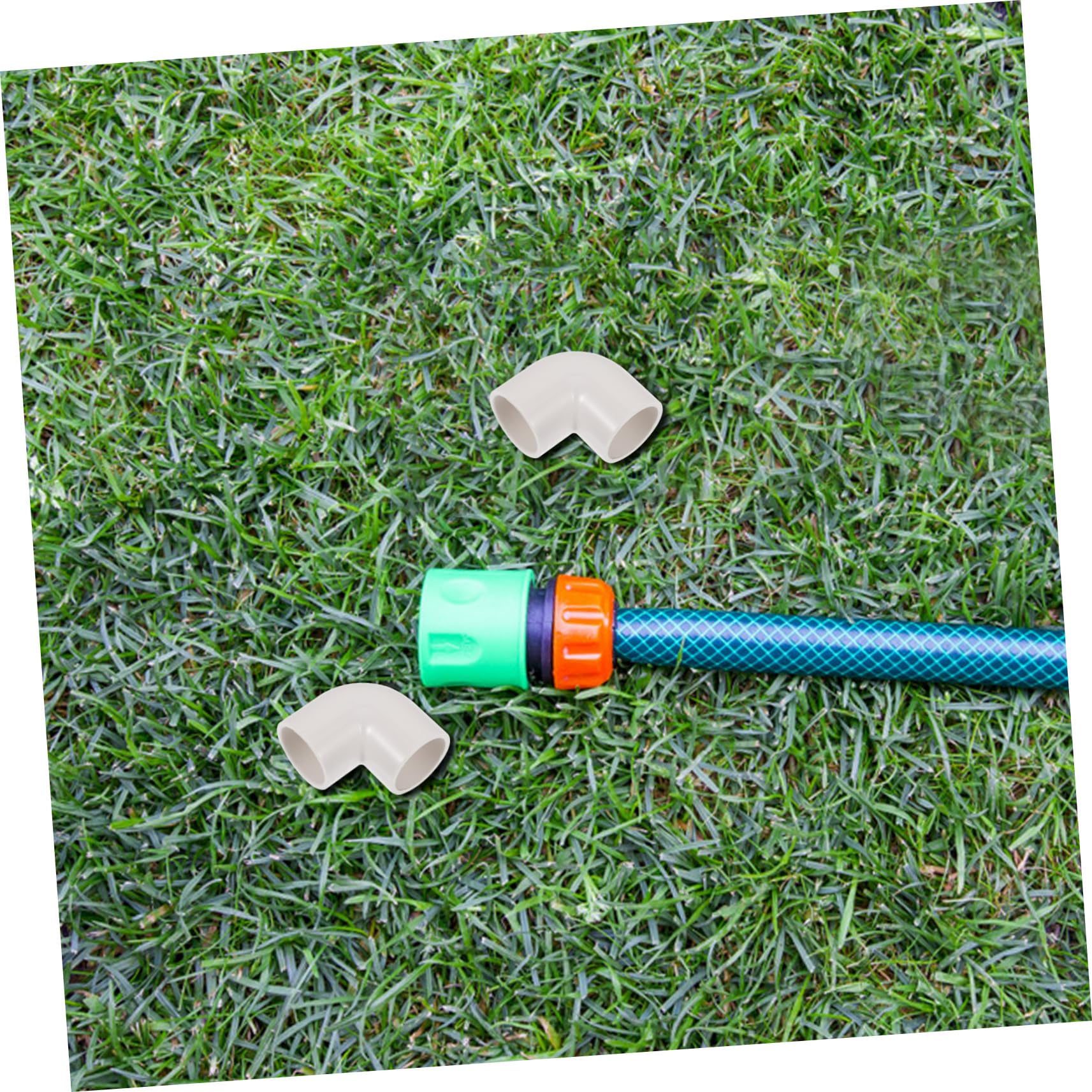 POPETPOP 4 Set Raccordi A Gomito Connettori di Giunzione Raccordi di Ricambio Connettore del Idroponico Adattatore per Acqua Valvola di Ritegno Plastica Bianca 20 Pezzi*4