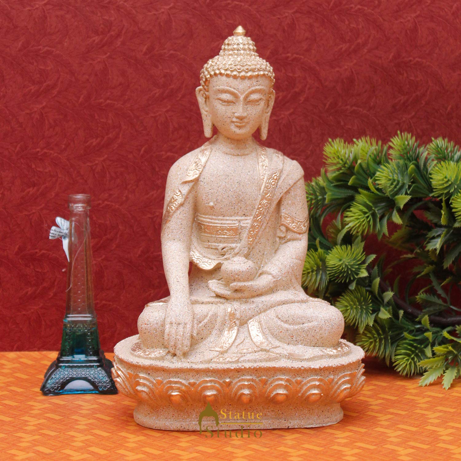 Amazon.co.jp: LaDekor ロードゴータム ブッダ像 手芸展示品 風水仏像