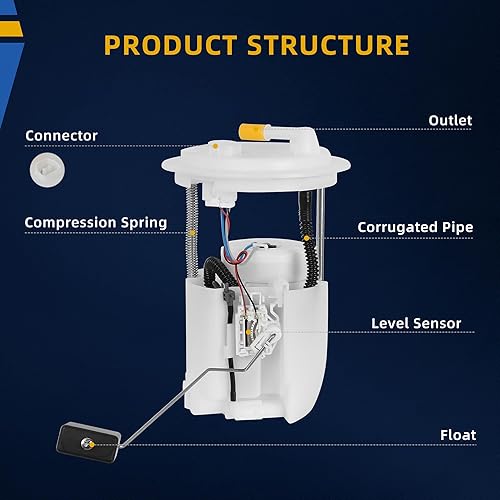 Miniatura 9 de DWVO Bomba de combustible compatible con Jeep Wrangler JK 2009 2010 2011 2012 2013 2014 2015 2016 2017 2018 V6 3.8L 3.6L