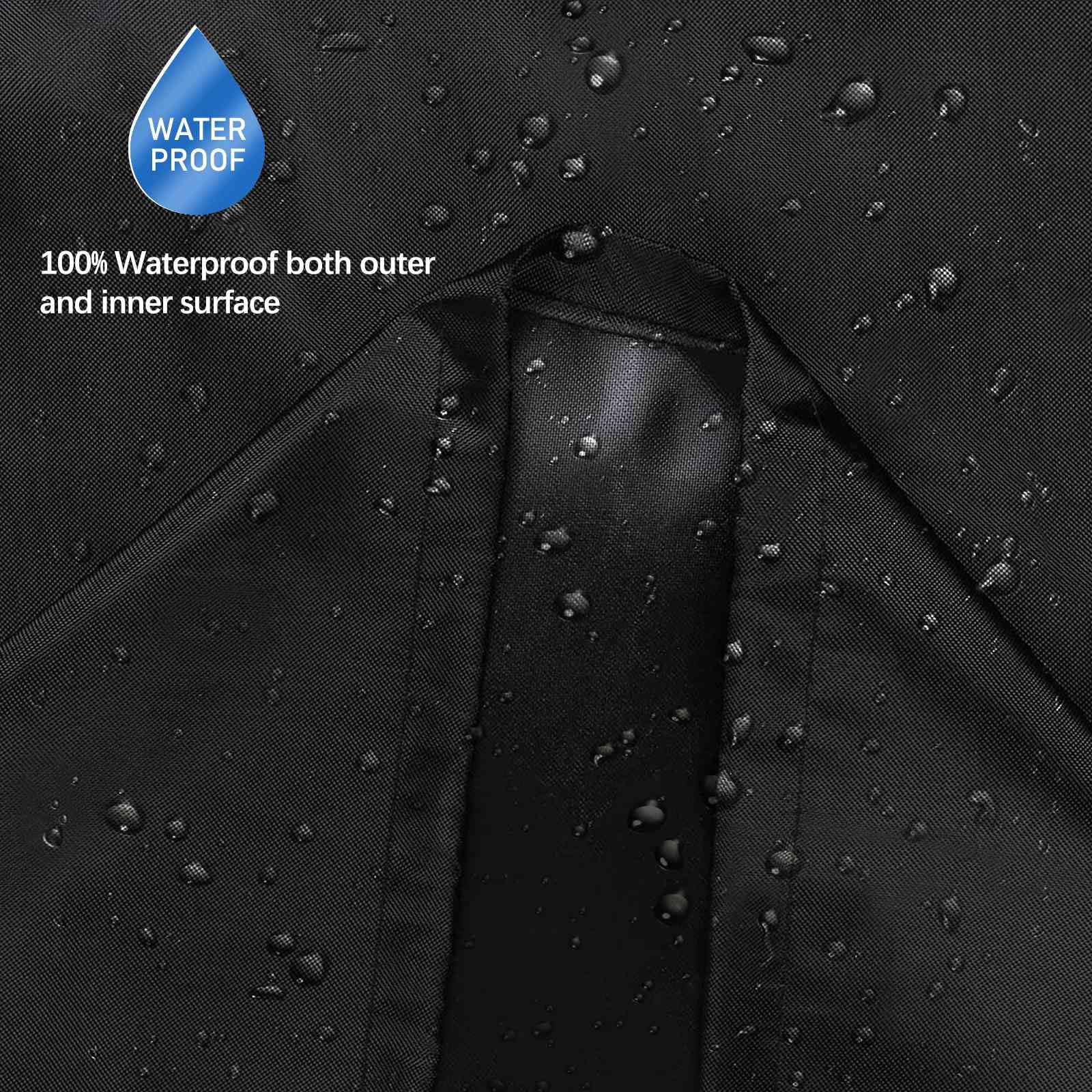 Copertura Impermeabile per Braciere Rotondo 90x60cm, Upgraded 420D Oxford Grande Copertura per Pozzo del Fuoco da Giardino Copri Barbecue Telo Protettivo BBQ Impermeabile, Nero