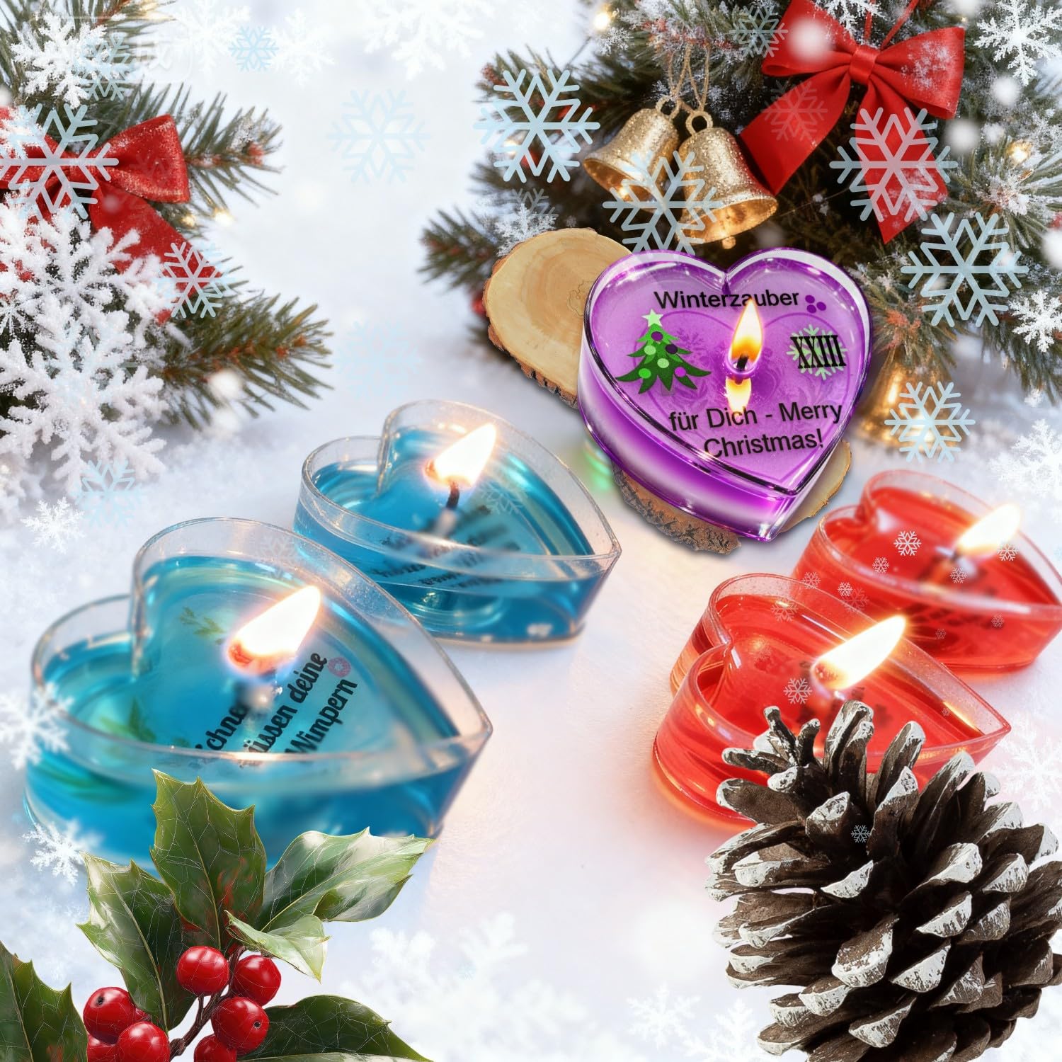 Duftkerzen Adventskalender 2025 - Kerzen mit versteckten Botschaften, Geschenk für Frauen, Geschenkset für Mama Eherfrau zu Weihnachten (Advent-Duft02)