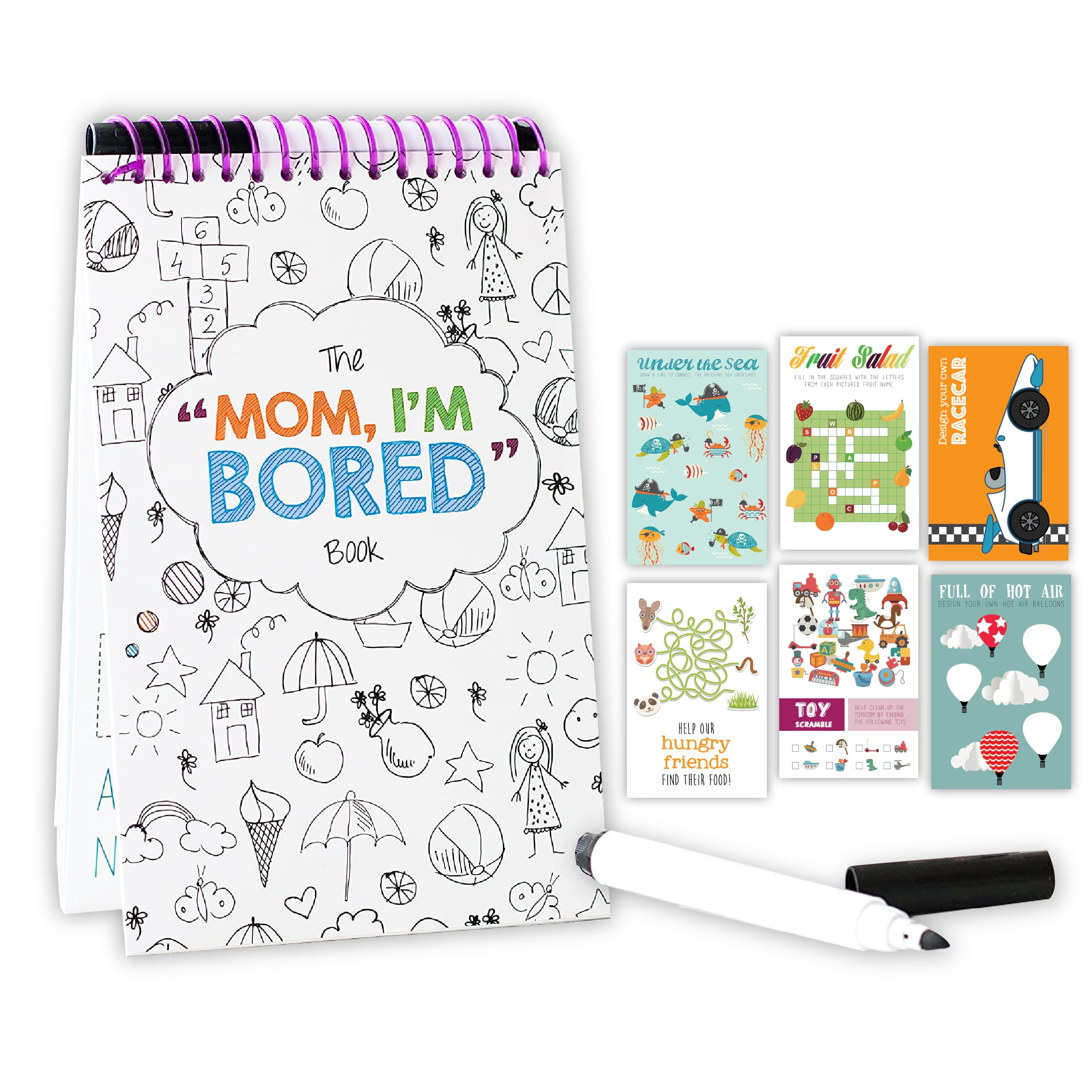 Squirrel Products Mom, I'm Bored Children's Activity Book - Fun for Kids Ages 3 Years Old and Up
