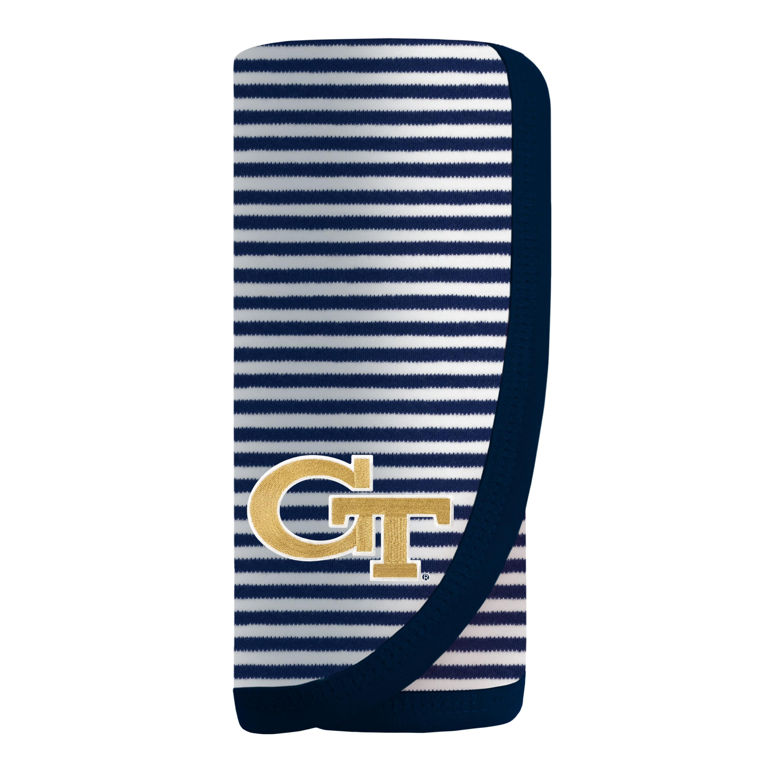 Creative Knitwear College Baby NCAA Infant Striped/Solid Blanket, Unisex, One Size 37.5 X 33.5