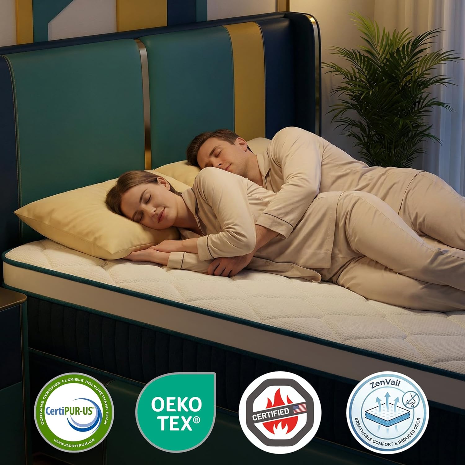 Full Size Mattress 12Inch - Hybrid Memory Foam Mattress with Bamboo Charcoal Memory Foam, Odor Control, Pressure Relief, Cooling Breathable Cover, CertiPUR-US Certified, Bed-in-a-Box