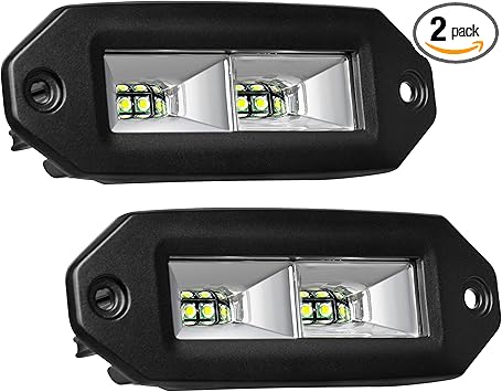 Amazon Com Ebestauto Flush Mount Led Pods 40w Led Work Light Flush Led Light Bar Bumper Driving Lights Off Road Led Pod Lamp Backup For Atv Utv Suv Truck Boat Automotive