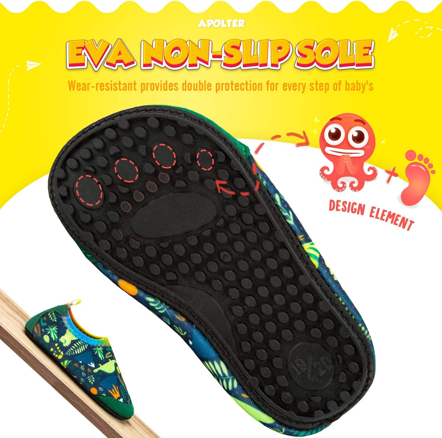 Baby Boys and Girls Swim Water Shoes Barefoot Aqua Socks Non-Slip for Beach Pool Toddler Kids - Image 6