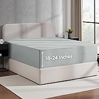 Vista 10 de Nestl Sábana Bajera Ajustable de Bolsillo Extra Profundo Verde Oscuro Solo para Cama King, Sábanas Bajeras de Lujo Hotelero Tamaño King que se