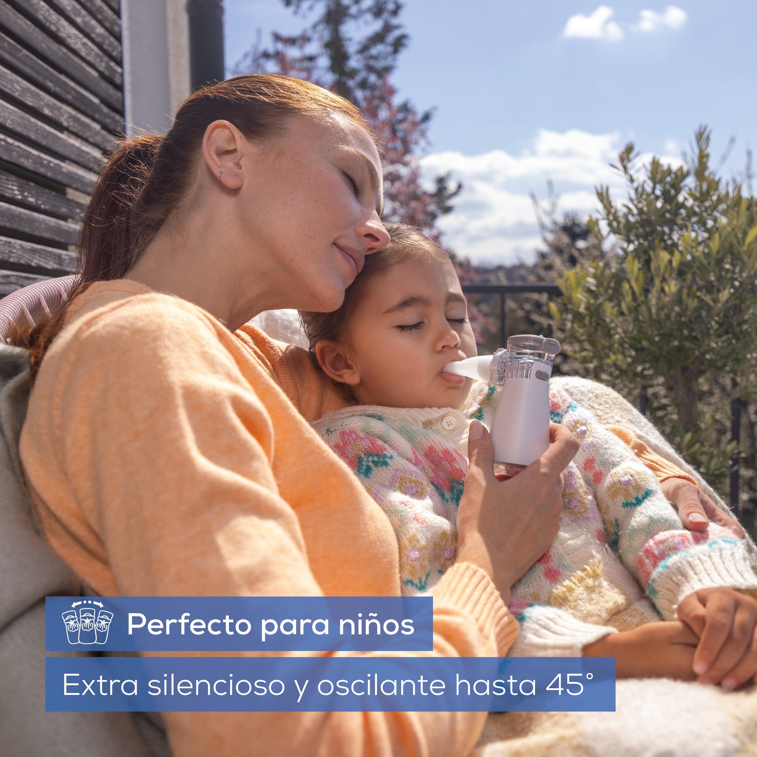 Beurer IH 57 Nebulizador con diafragma oscilante y tecnología de aerosol, inhalador portátil con batería recargable, para resfriados, asma y otras enfermedades respiratorias