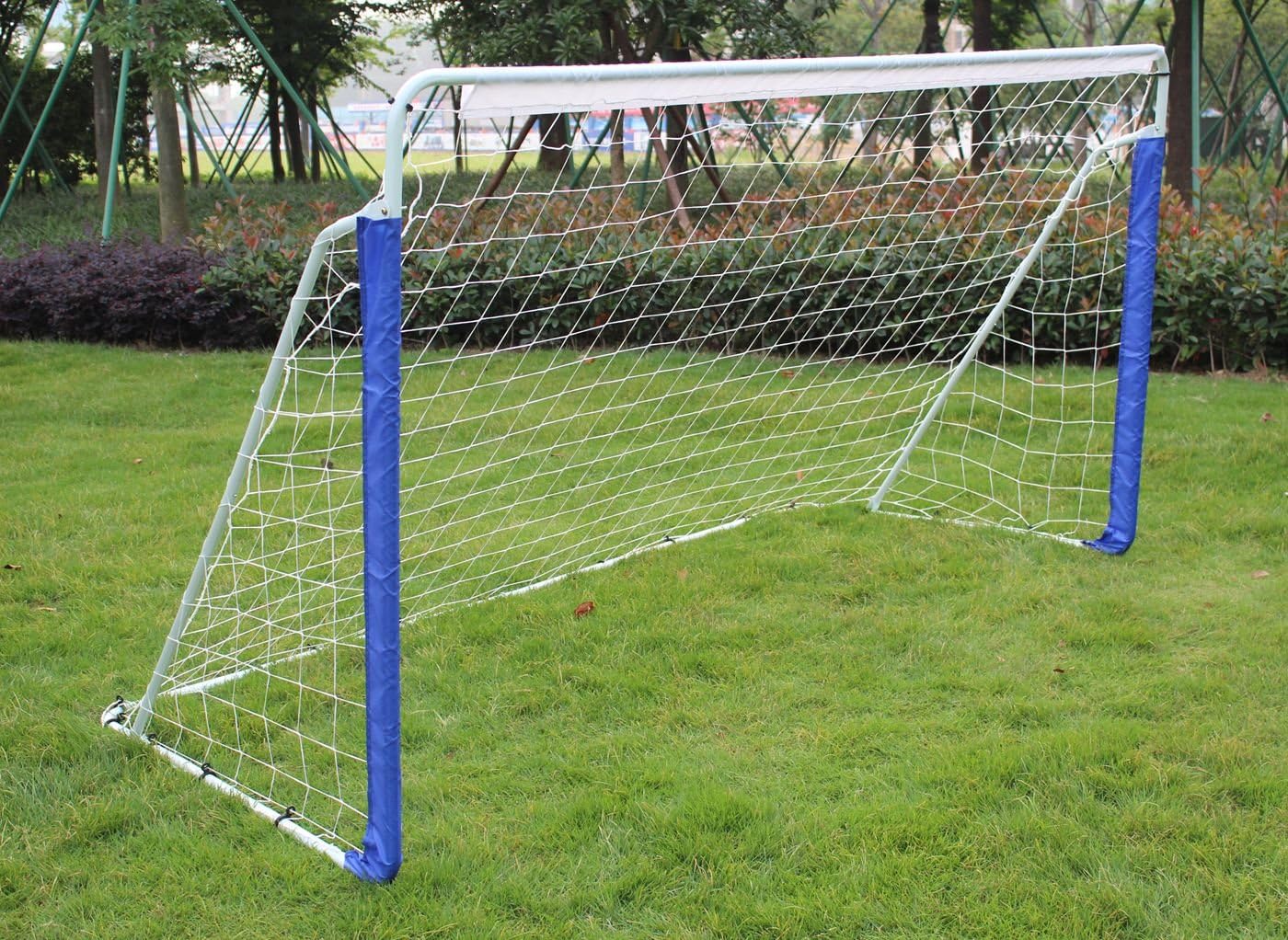 IUNNDS 8ft Portable Football Goal Outdoors Garden with Rot-Proof Football Net