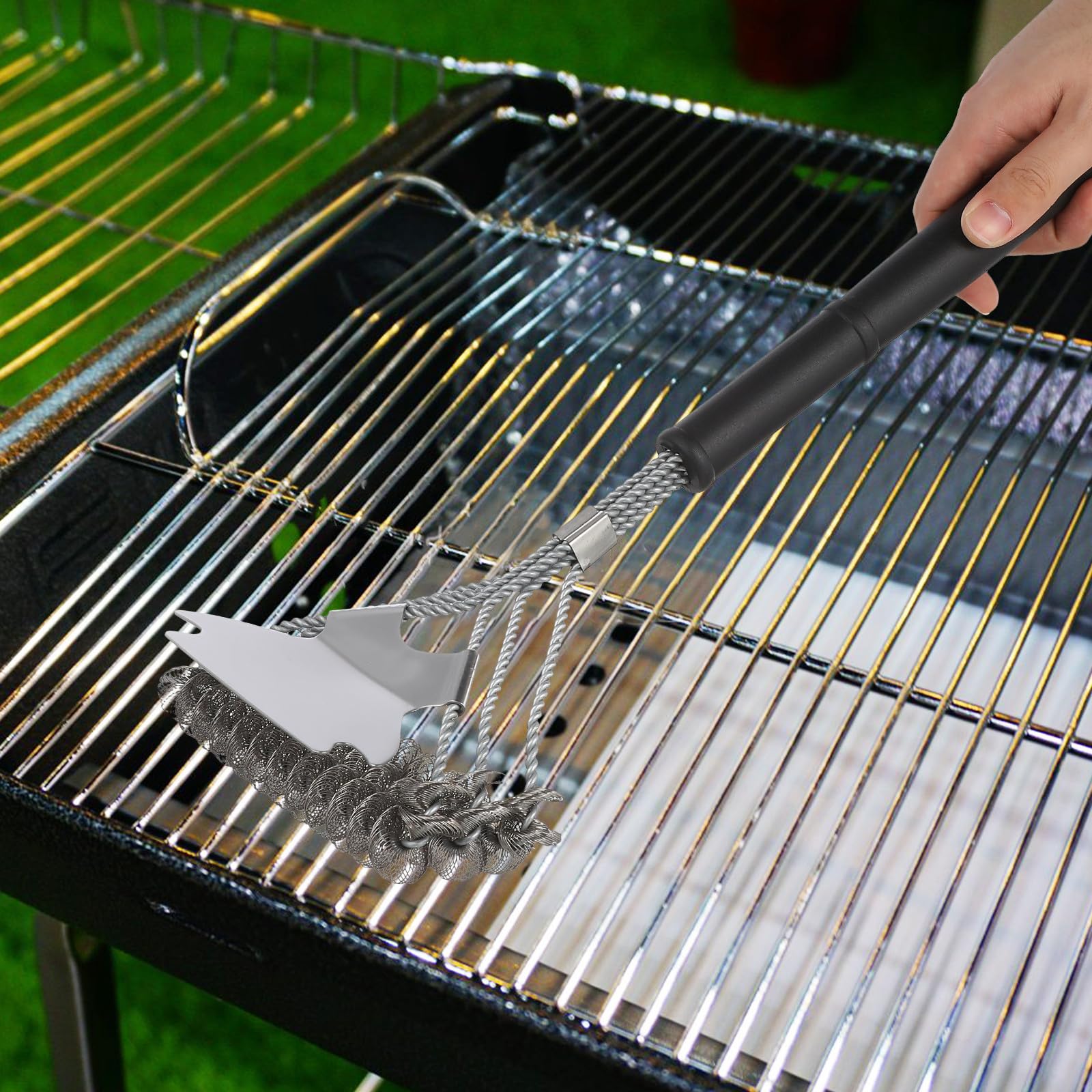 2 Piezas Cepillo de Limpieza para Parrilla de Barbacoa Dos