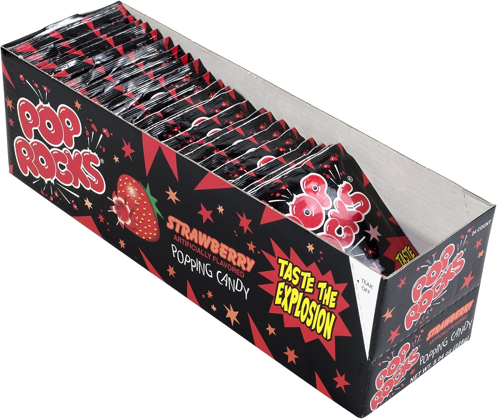 Pop Rocks Strawberry Hard Candy, 0.33 oz., 24 Pieces (209-00231)