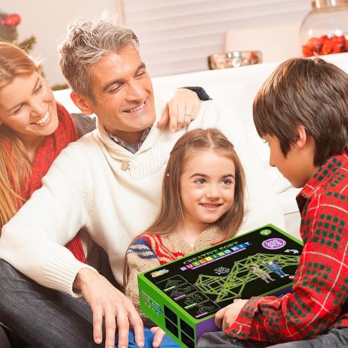 Miniatura 57 de Kit de construcción de fortalezas para niños, juguetes de construcción STEM, regalo educativo para niños y niñas de 3 a 12 años, juego creativo