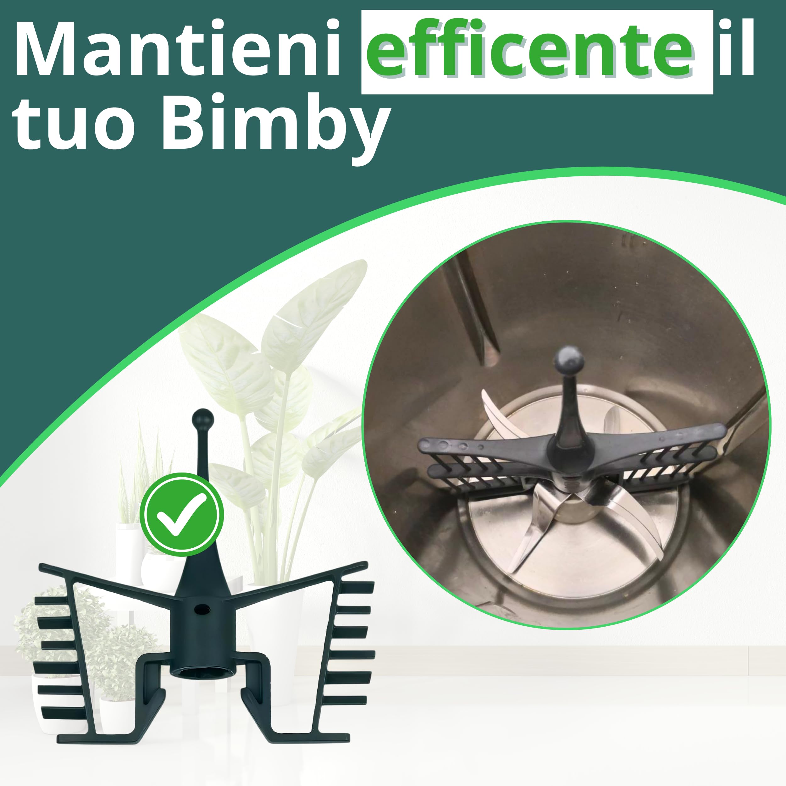 NAMAI - Farfalla Bimby TM31, Ricambio 100% Compatibile, Materiale Plastica ABS Alimentare, Ricambi Bimby TM31, Facile da Installare (Farfalla TM31) - 5