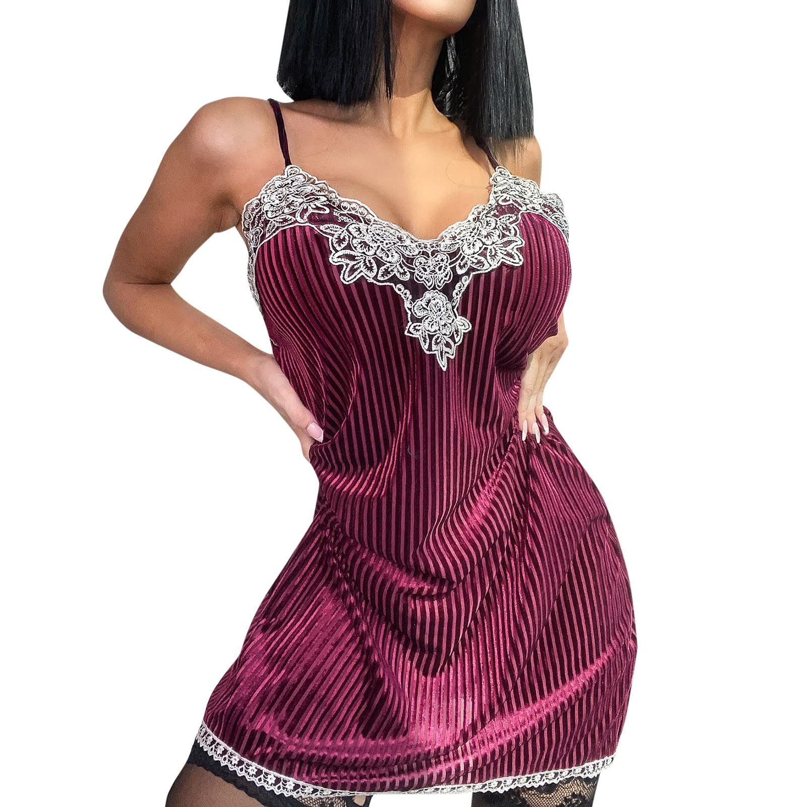 Dasfsagh CamisóN Encaje Mujer Sexy Tirantes Encaje Verde Mujer Mujer Modal Camisones Sexys Sexy Original Camisole Ropa Dormir CóModo