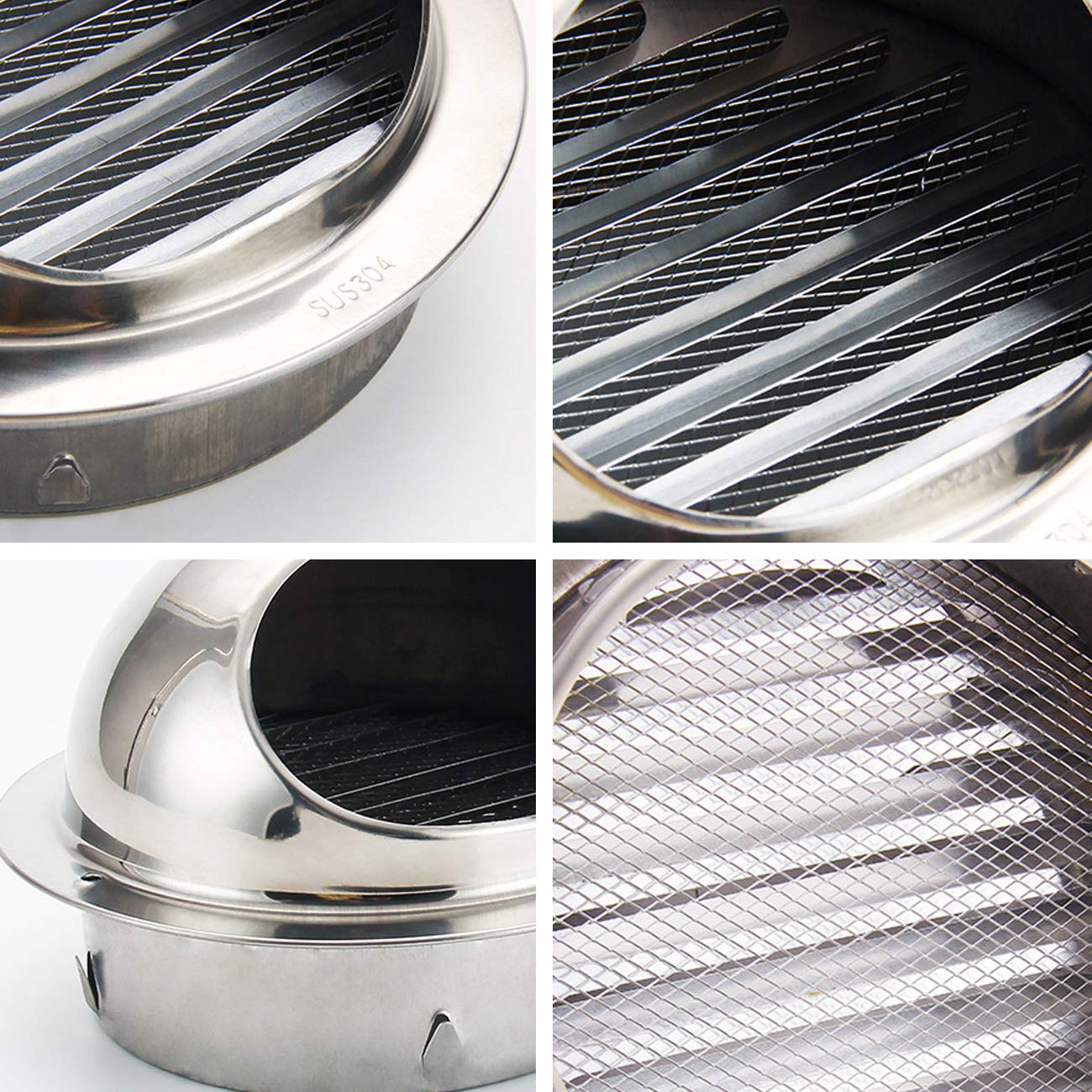 Edelstahl Schornsteinhut Regenhaube - 60/76/102mm Für Kamin & Herd